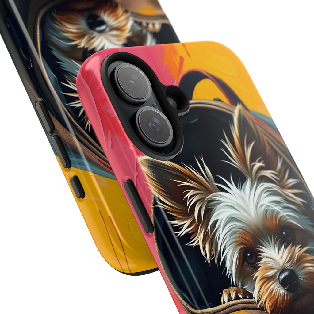 Yorkie Pocket Phone Case – Colorful Cute Yorkshire Terrier Protective Cover