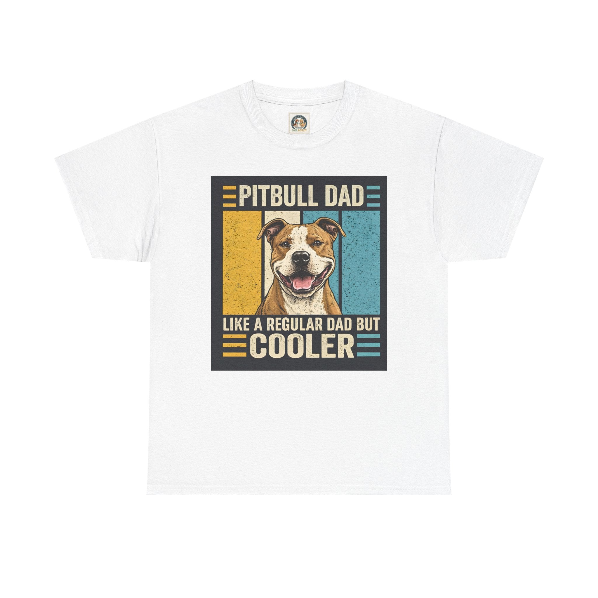 Pitbull Dad T-Shirt — "Like a Regular Dad but Cooler" Retro Dog Dad Tee