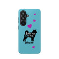Shiba Inu Phone Case – "Love Me Love My Shiba Inu" Impact-Resistant Case, Cute Heart Design