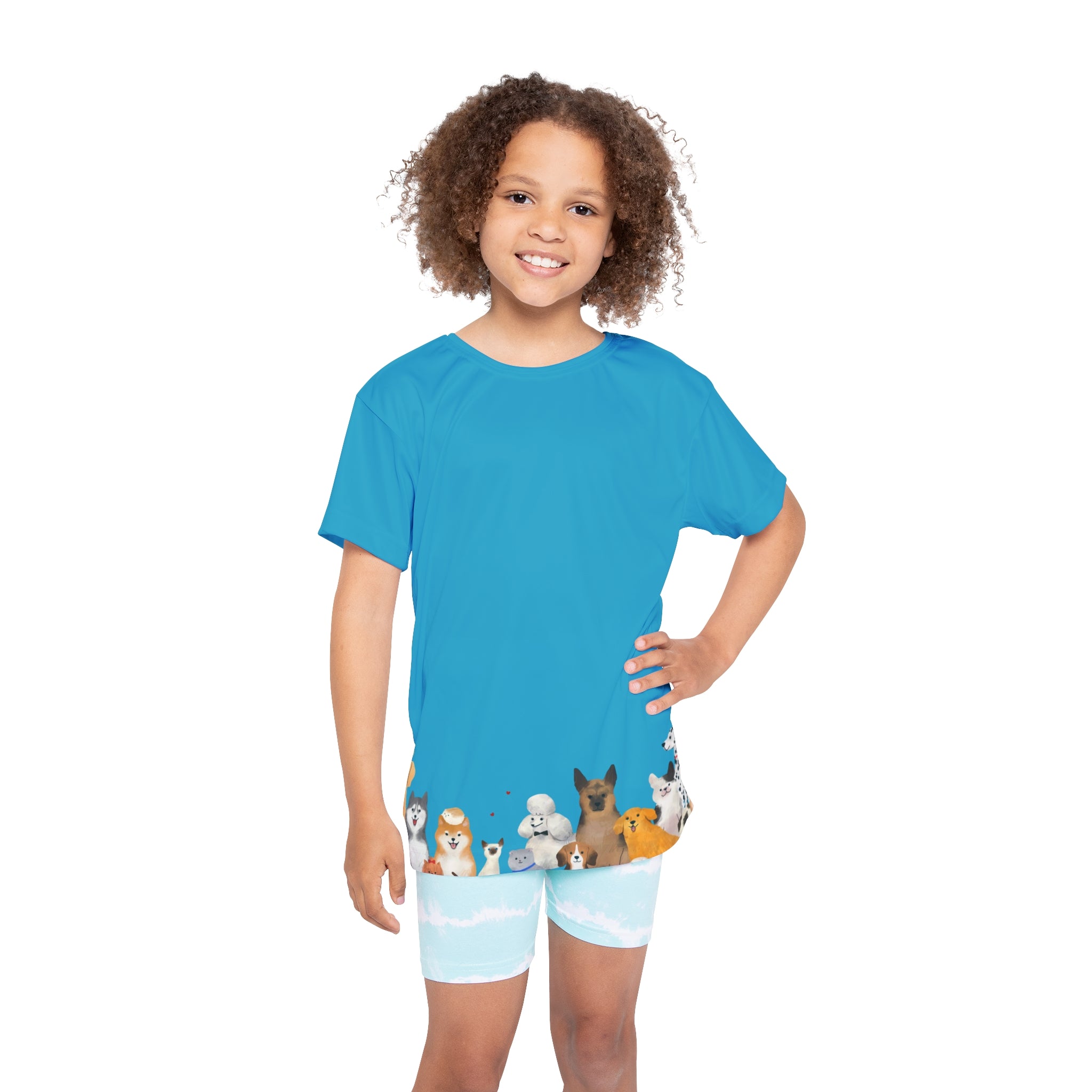 Kids Sports Jersey — Row of Dogs All Breeds AOP