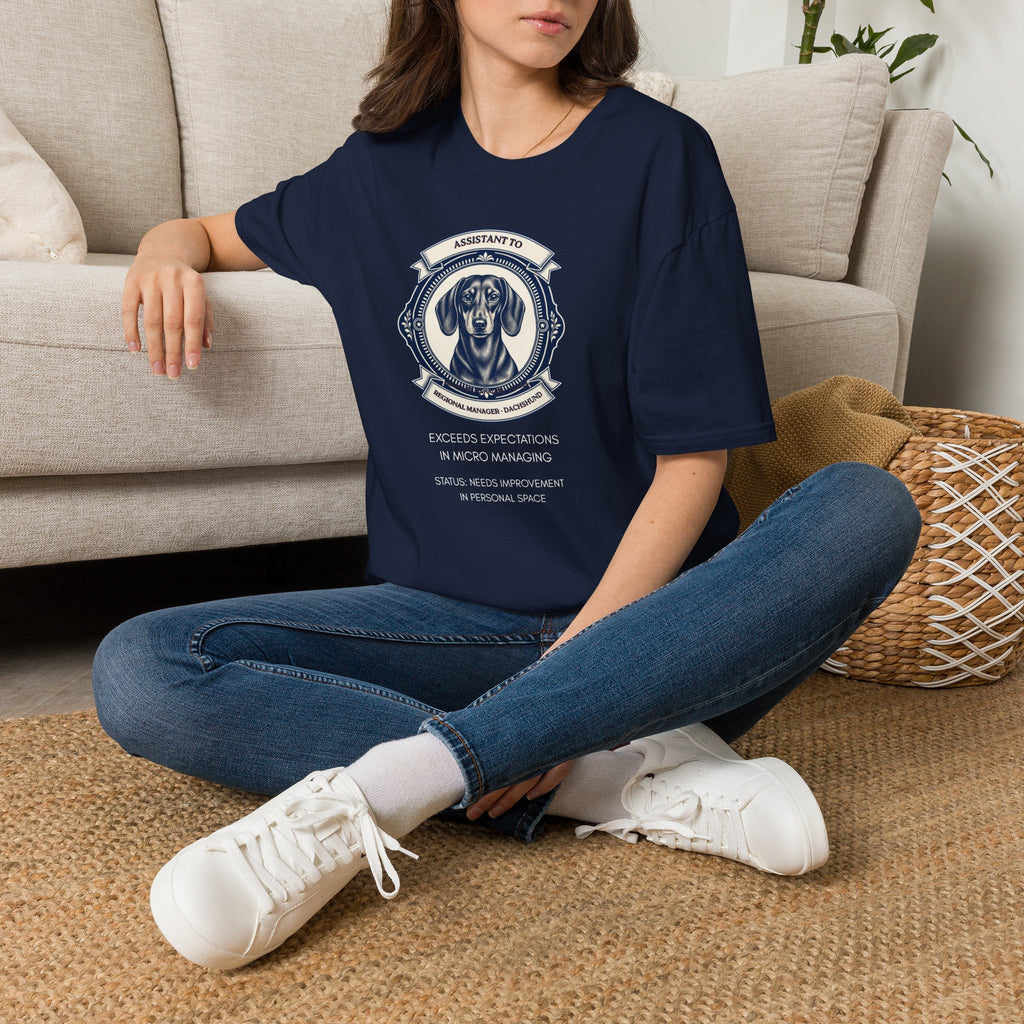 Dachshund Assistant T-Shirt — "Assistant to the Regional Manager" Funny Dog Tee