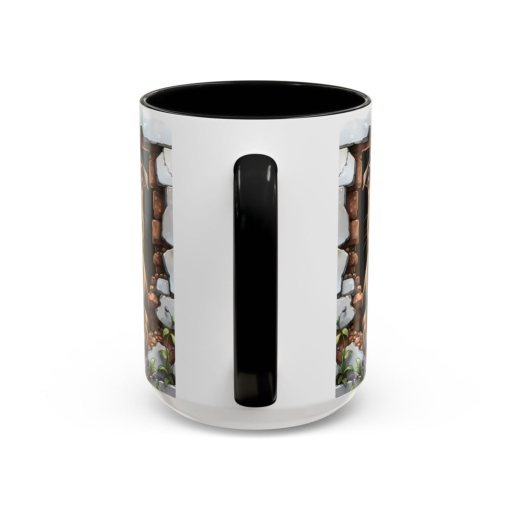 Pit Bull Puppy Peek Accent Coffee Mug – Cute Dog Lover Gift (11/15oz)
