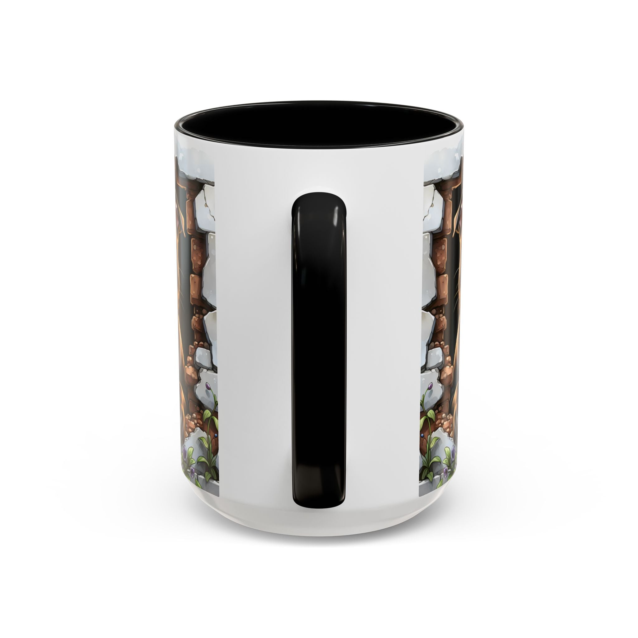 Pit Bull Puppy Peek Accent Coffee Mug – Cute Dog Lover Gift (11/15oz)