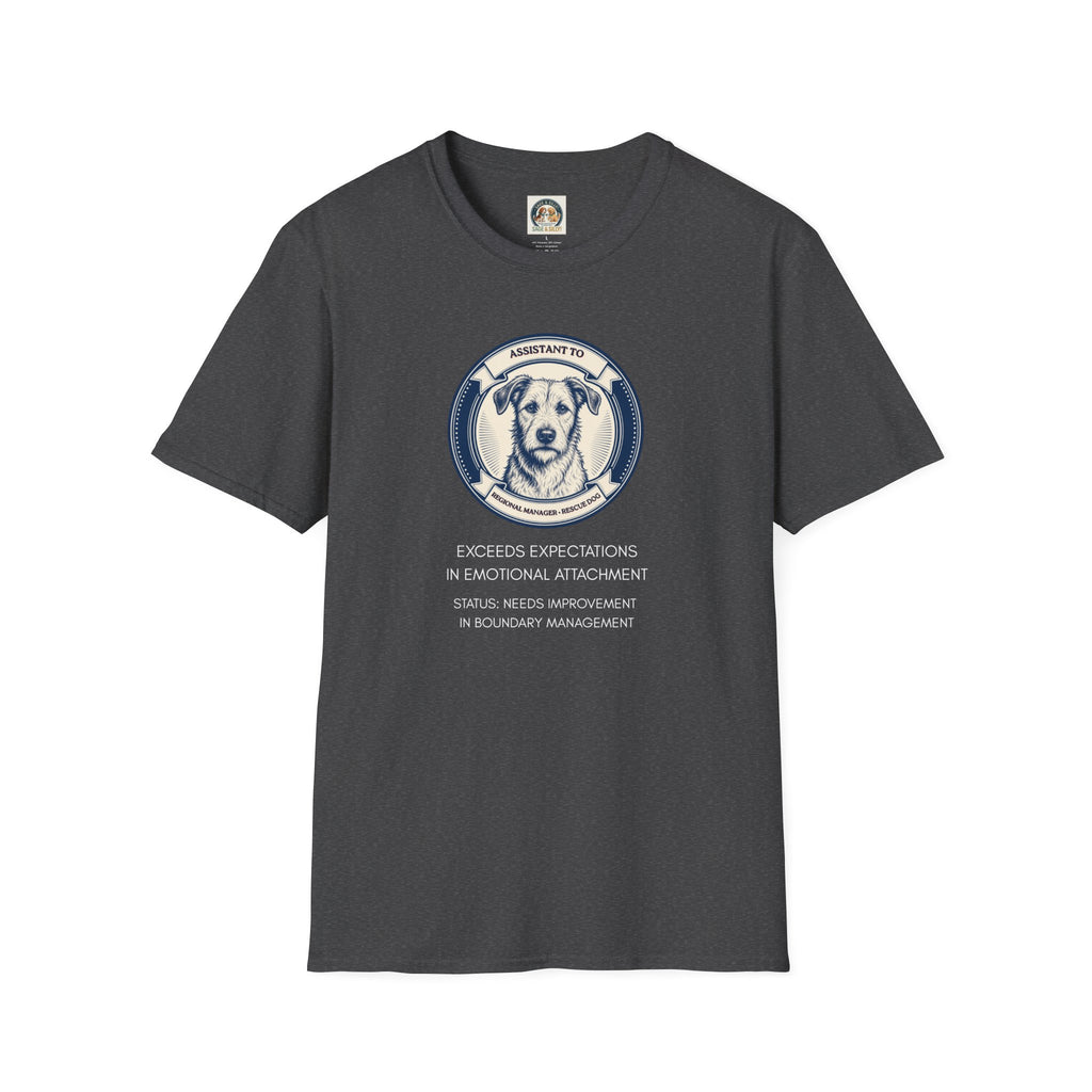 Rescue Dog T-Shirt — "Assistant to the Regional Manager" Funny Adopted Dog Tee