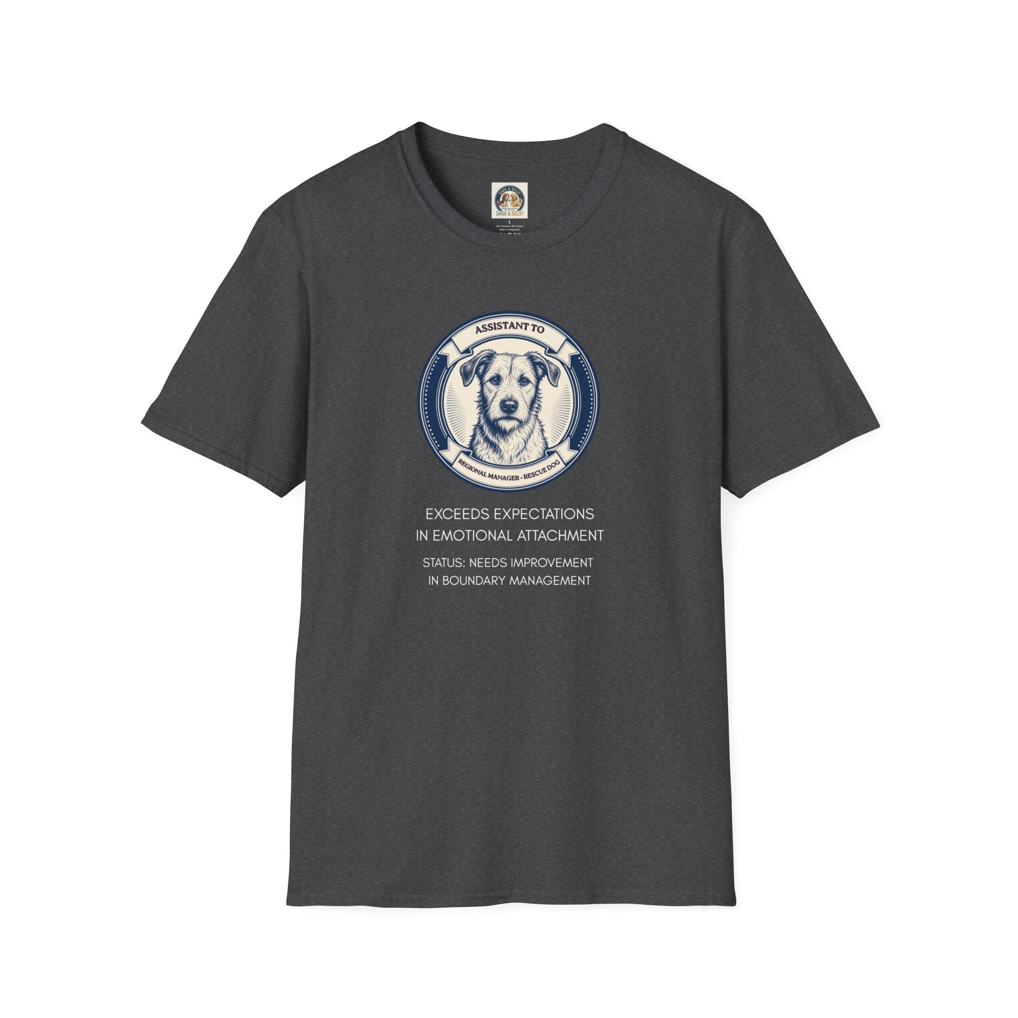 Rescue Dog T-Shirt — "Assistant to the Regional Manager" Funny Adopted Dog Tee