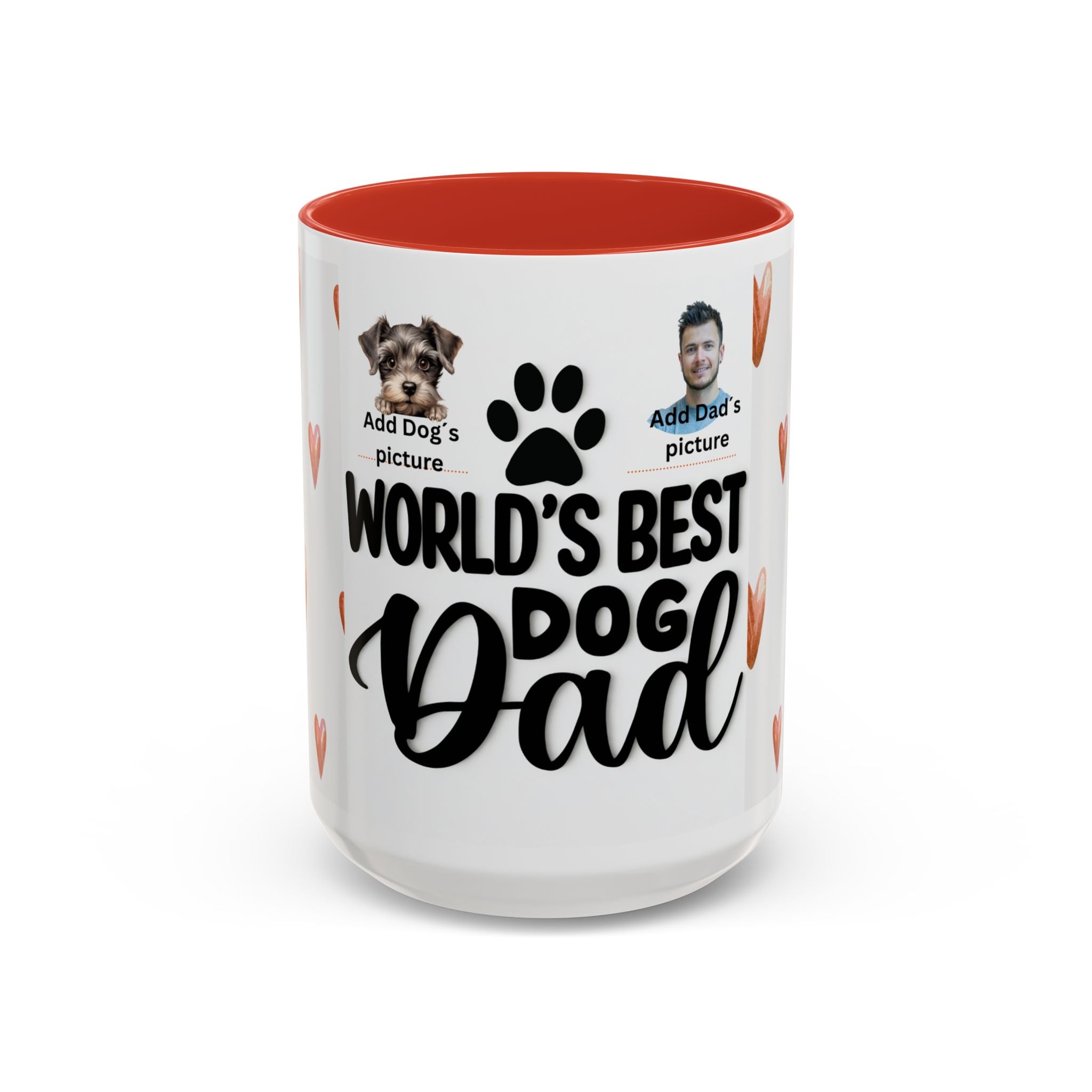 Personalised "World's Best Dog Dad" Coffee Mug — Custom Pet & Owner Photo
