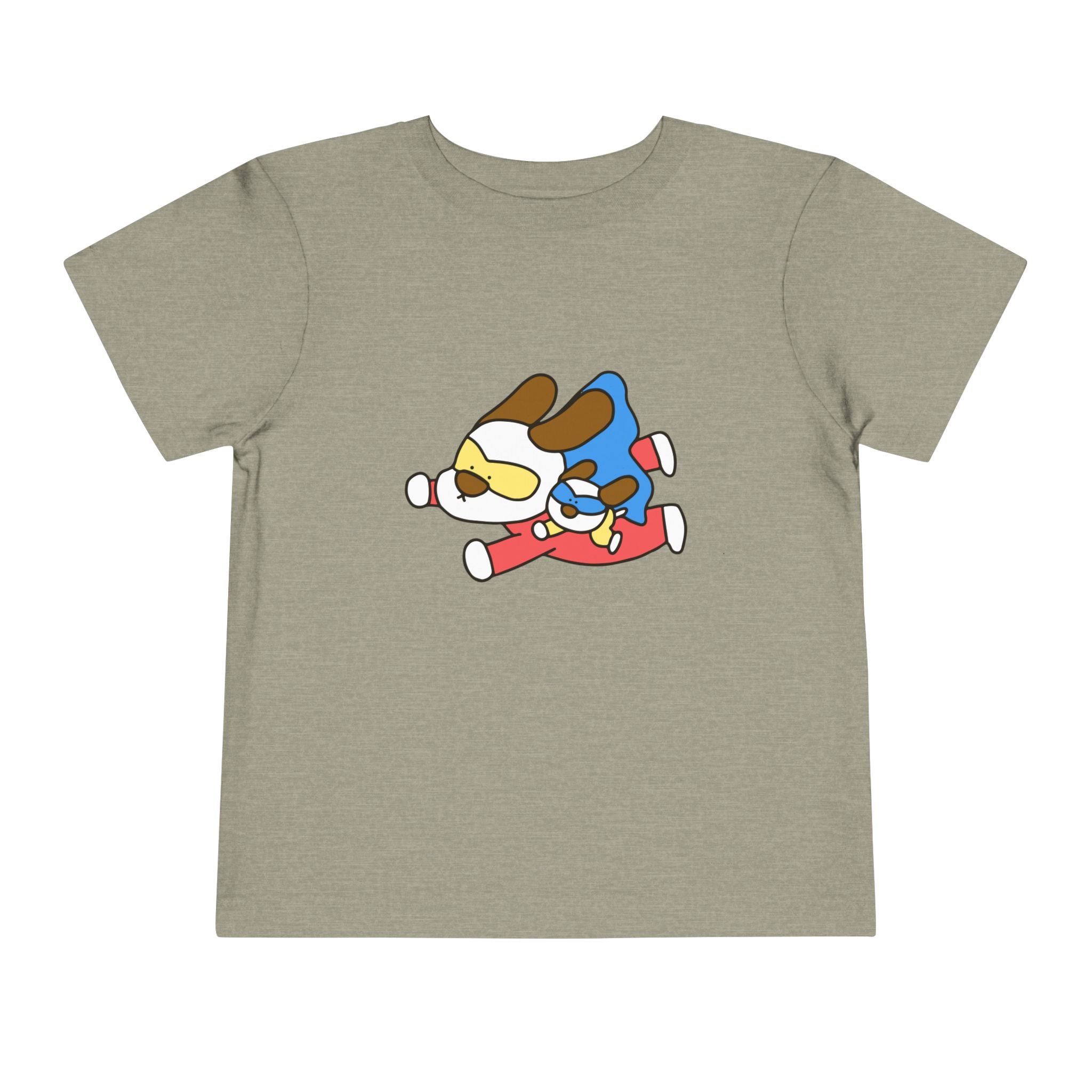 Toddler Tee – Cute Superhero Dog & Puppy Flight Graphic
