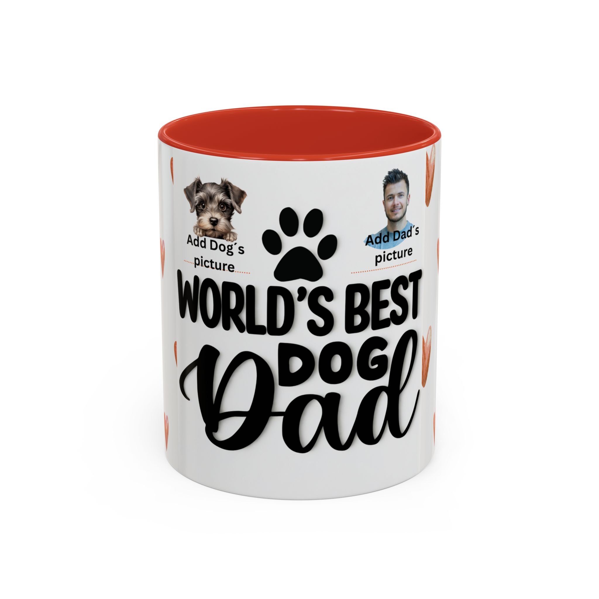 Personalised "World's Best Dog Dad" Coffee Mug — Custom Pet & Owner Photo