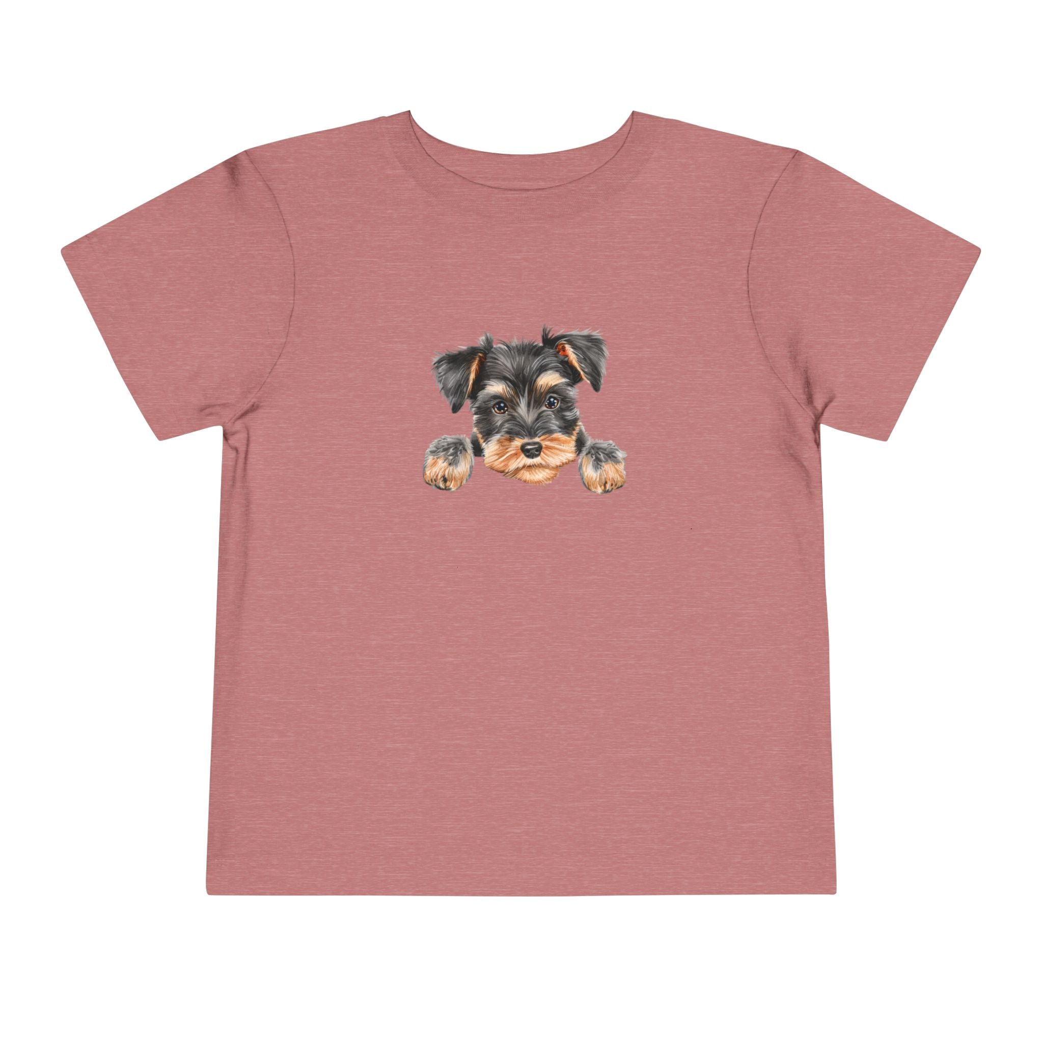 Toddler Tee — Cute Yorkie Puppy Peeking Graphic