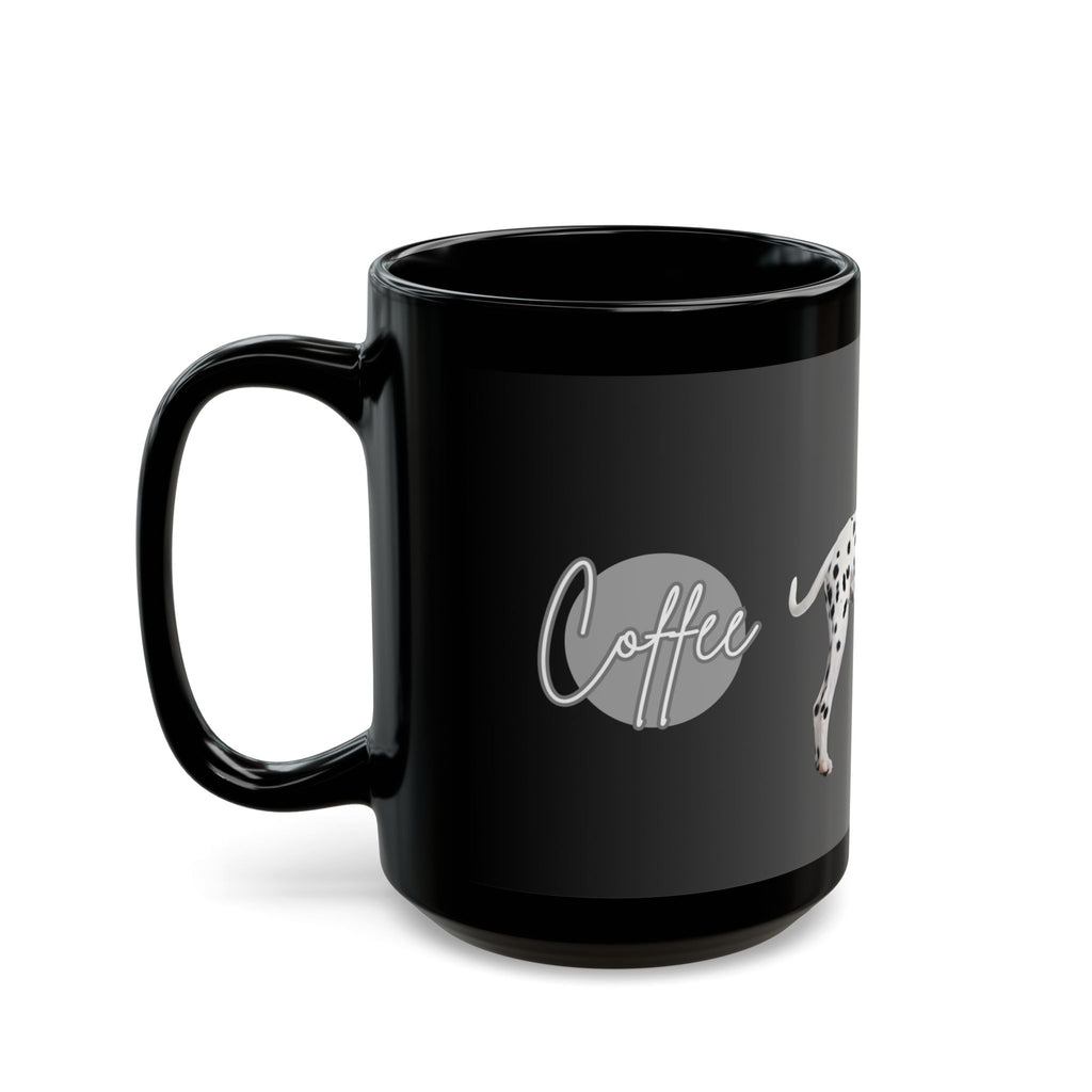 Dalmatian Dog Black Coffee Mug — 11oz & 15oz Ceramic Gift