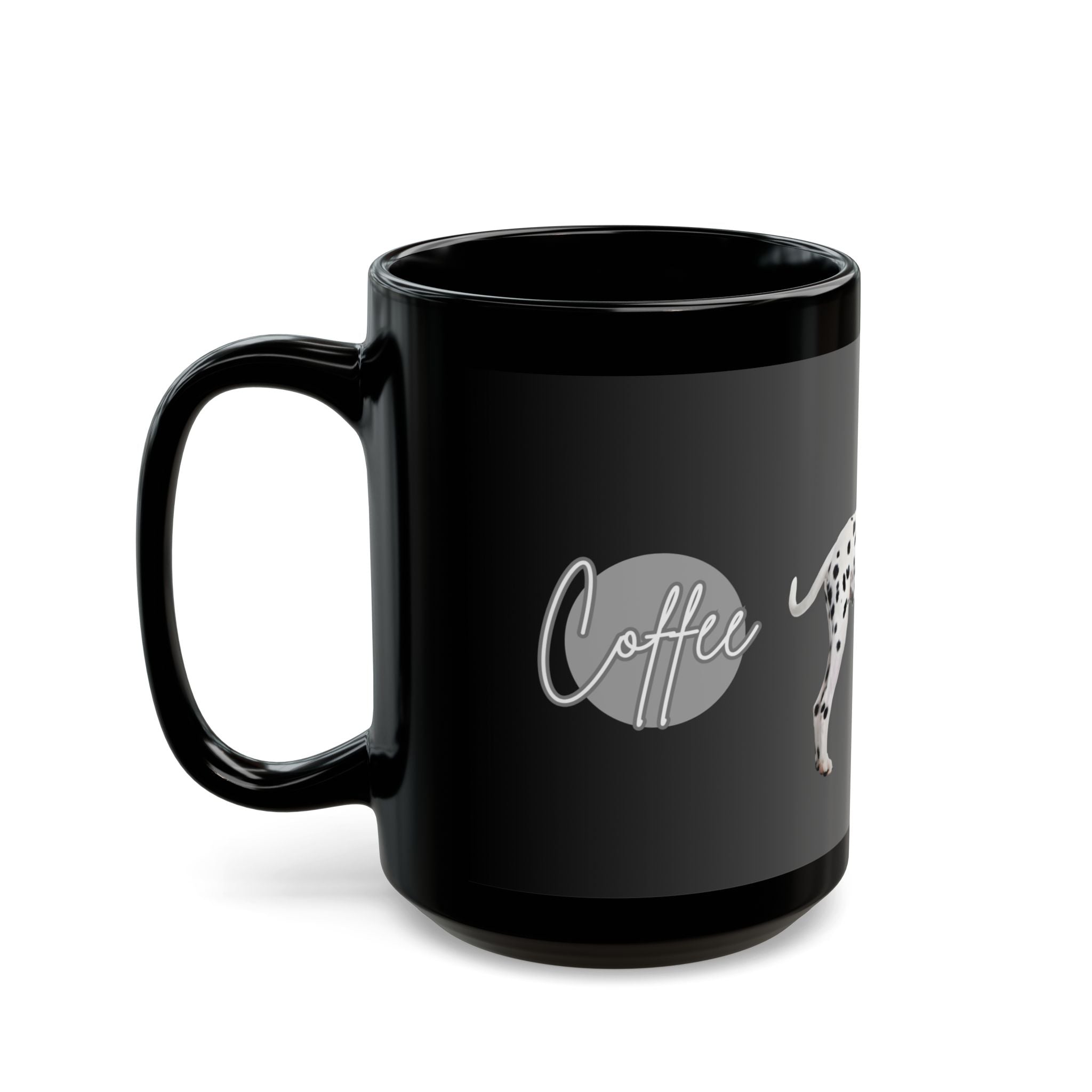 Dalmatian Dog Black Coffee Mug — 11oz & 15oz Ceramic Gift