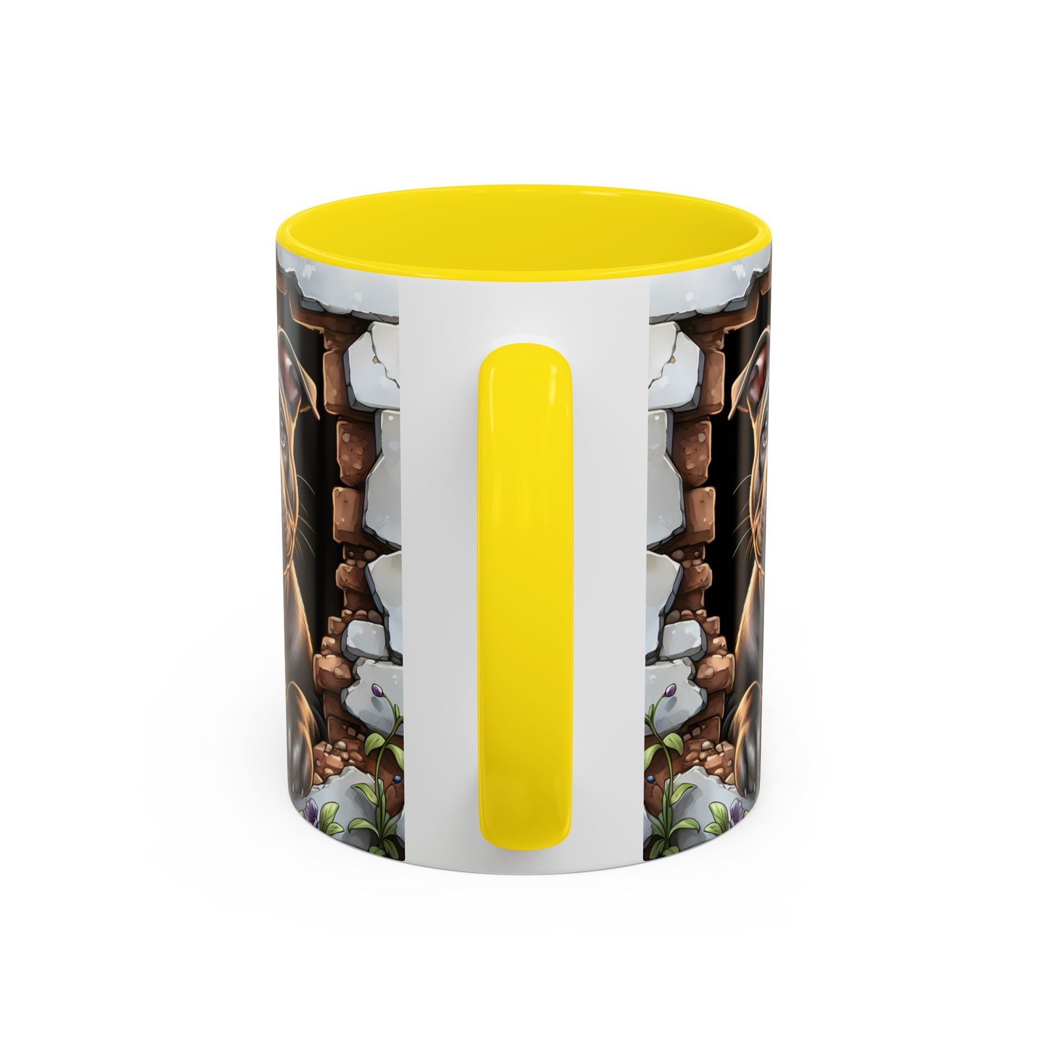 Pit Bull Puppy Peek Accent Coffee Mug – Cute Dog Lover Gift (11/15oz)