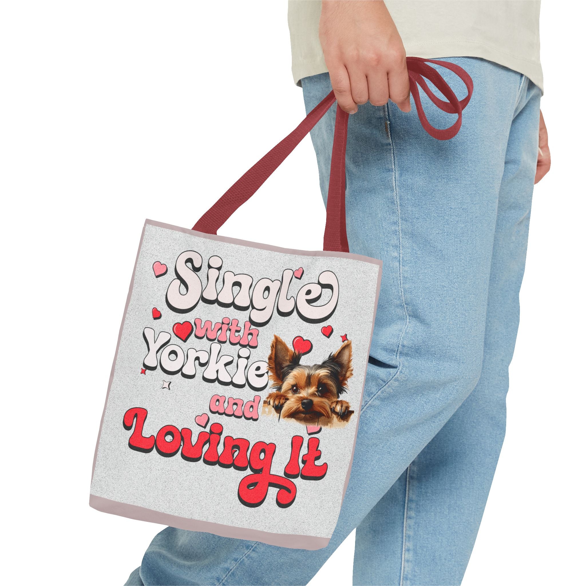 Tote Bag — "Single with Yorkie and Loving It" Cute Yorkie Lover Tote