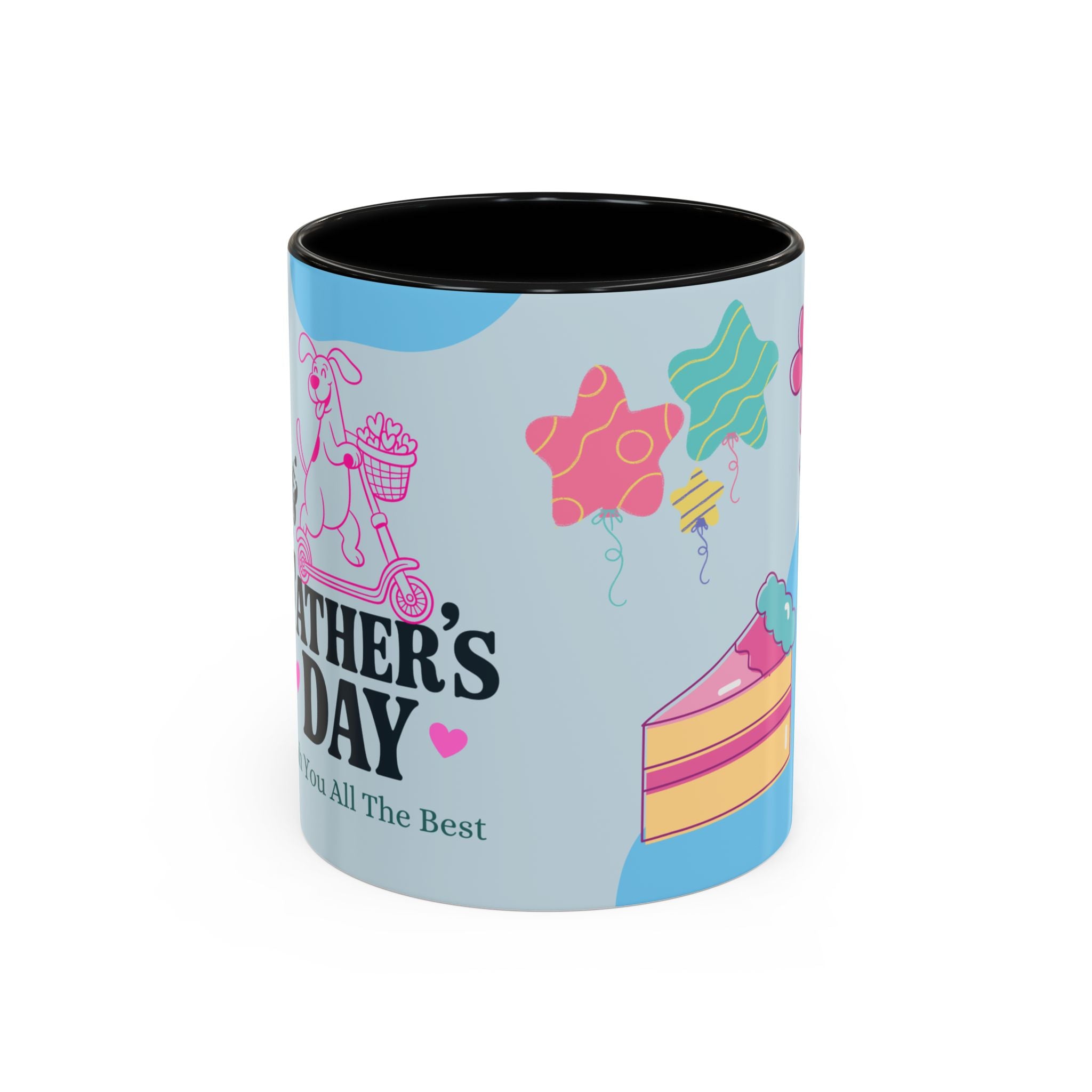 Father's Day Coffee Mug – Cute Dog on Scooter Design (11/15oz)