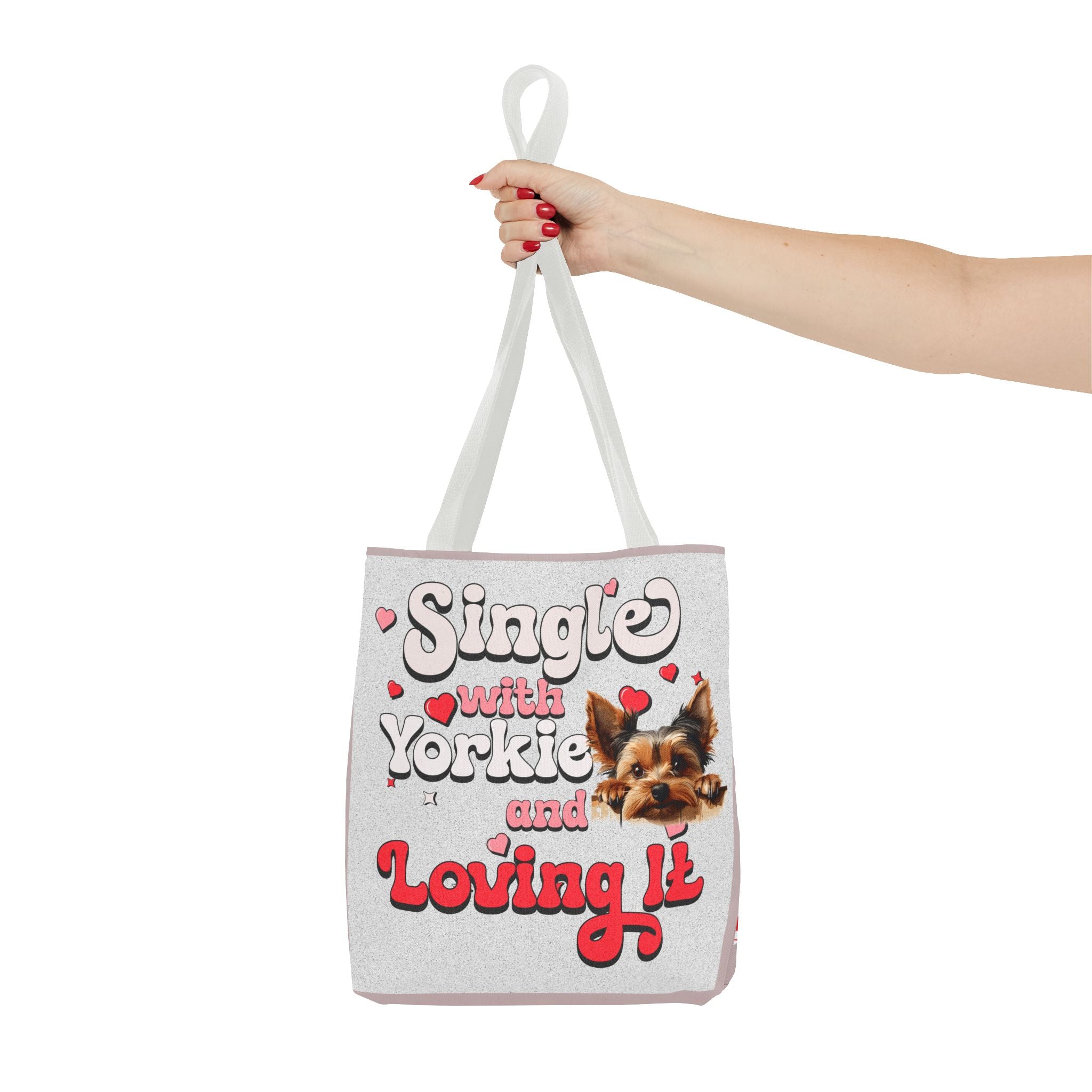 Tote Bag — "Single with Yorkie and Loving It" Cute Yorkie Lover Tote