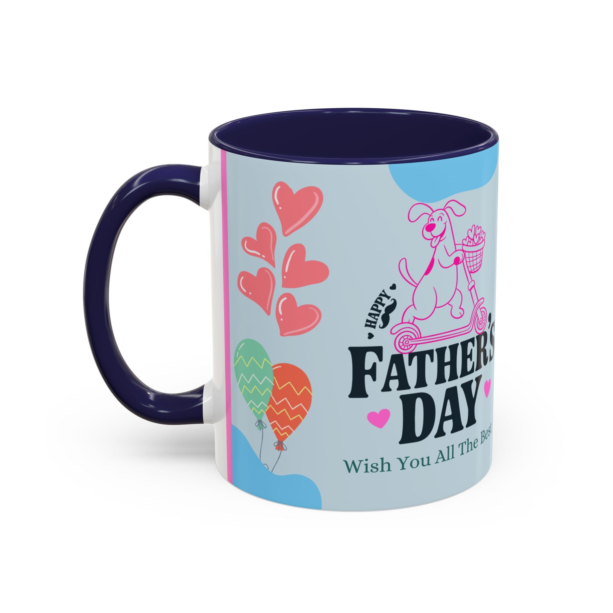 Father's Day Coffee Mug – Cute Dog on Scooter Design (11/15oz)