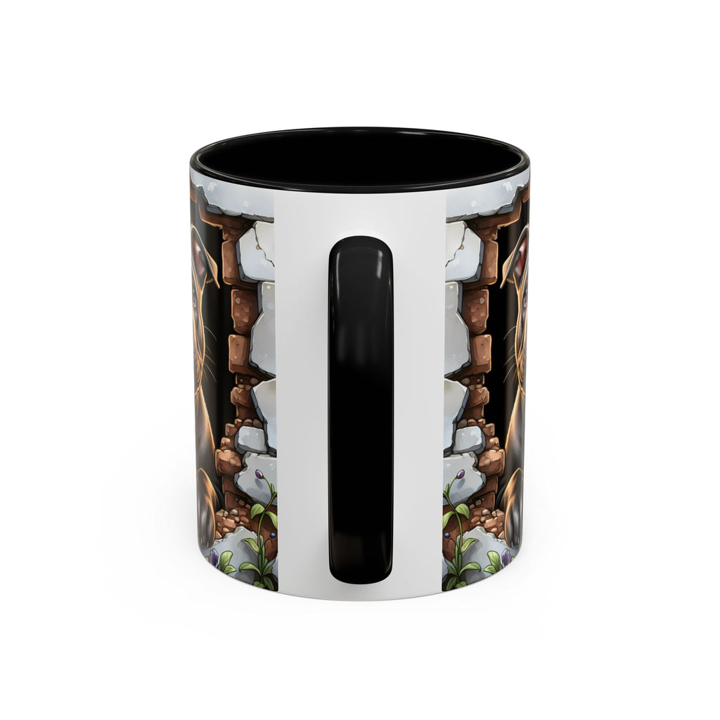 Pit Bull Puppy Peek Accent Coffee Mug – Cute Dog Lover Gift (11/15oz)