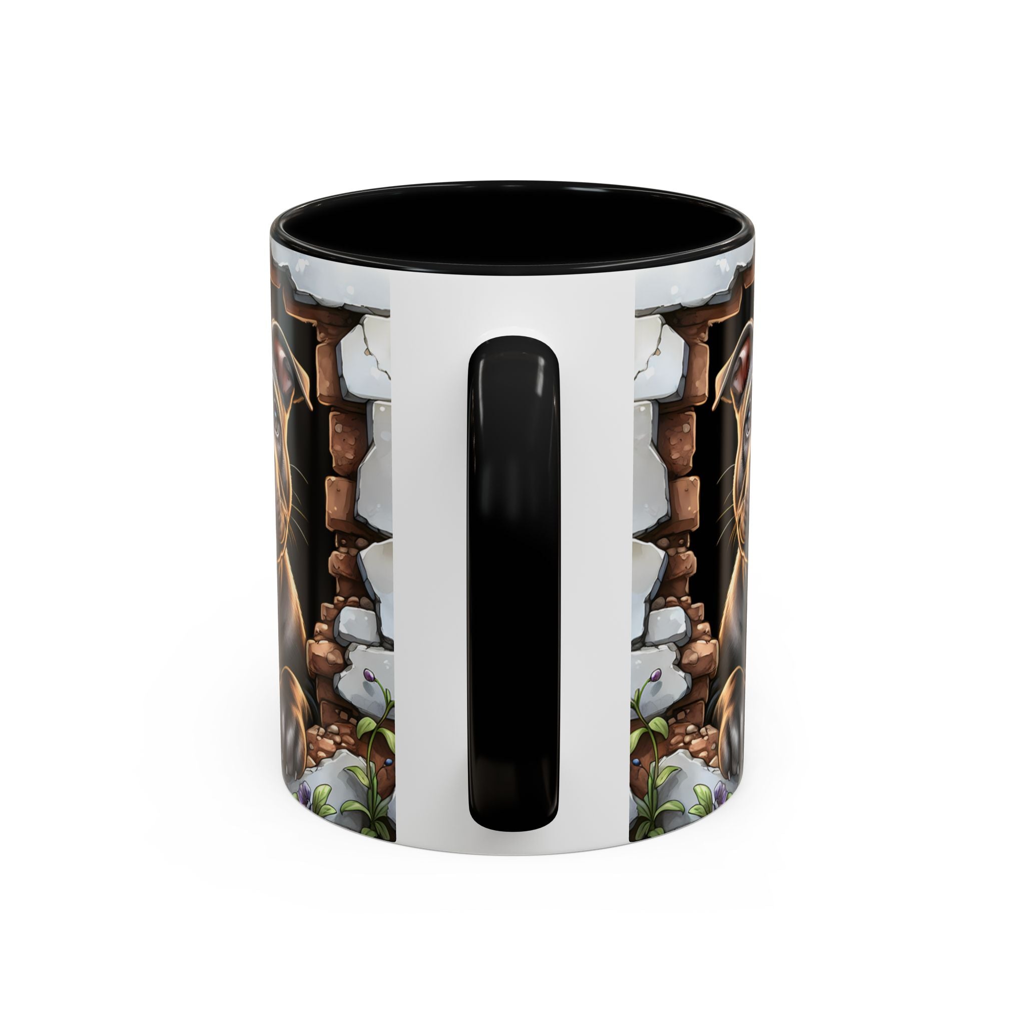 Pit Bull Puppy Peek Accent Coffee Mug – Cute Dog Lover Gift (11/15oz)