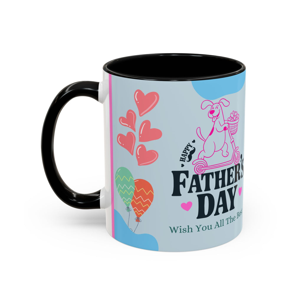 Father's Day Coffee Mug – Cute Dog on Scooter Design (11/15oz)