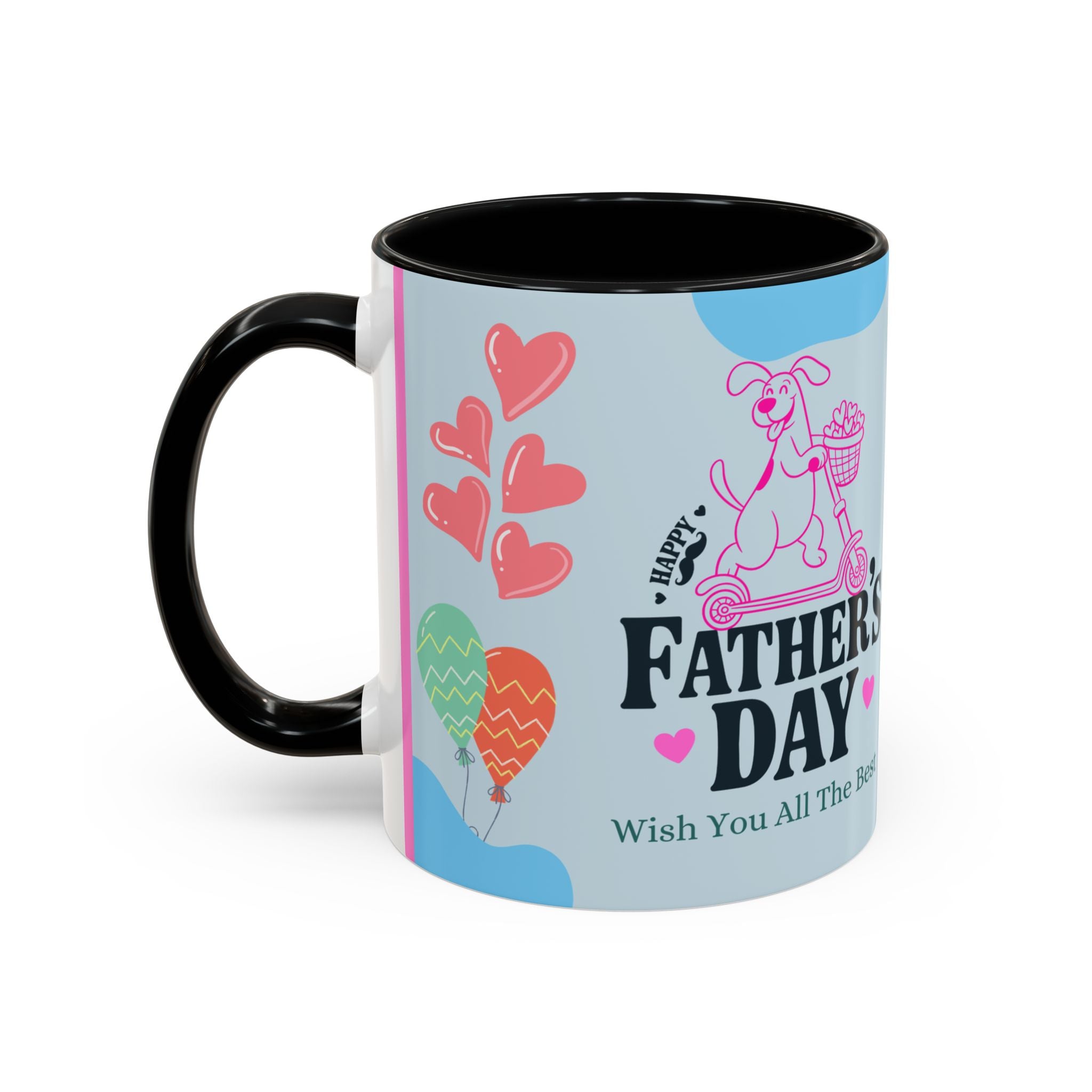 Father's Day Coffee Mug – Cute Dog on Scooter Design (11/15oz)