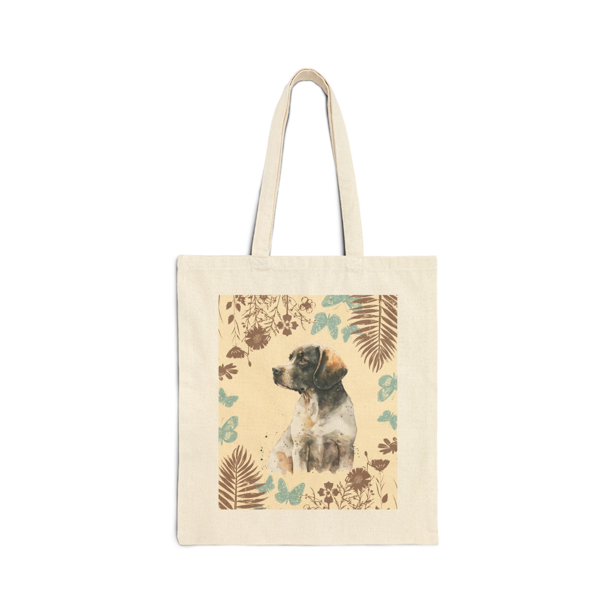 Tote Bag — "Listen With Your Heart - Like A Dog Does" Dog Portrait Canvas Tote