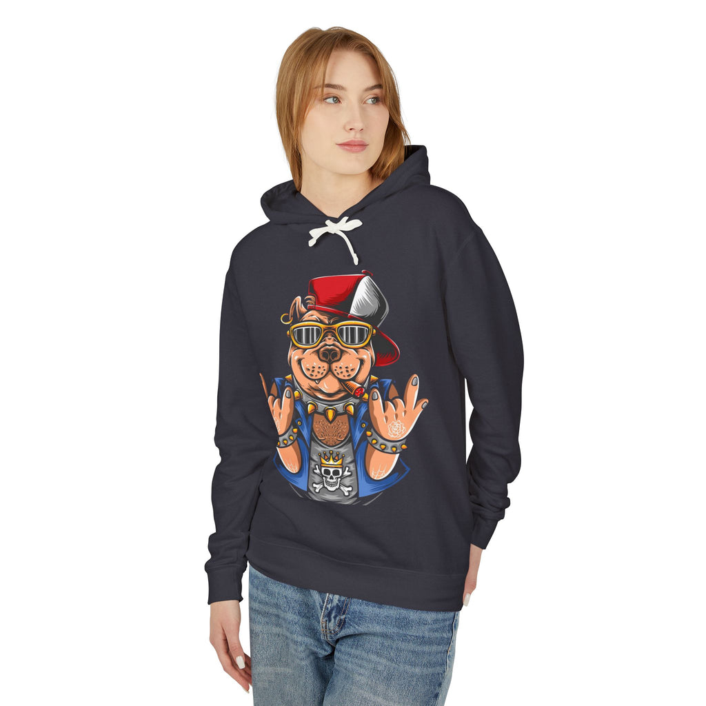 Gangster Bulldog Hoodie — Retro Cool Dog Graphic Sweatshirt