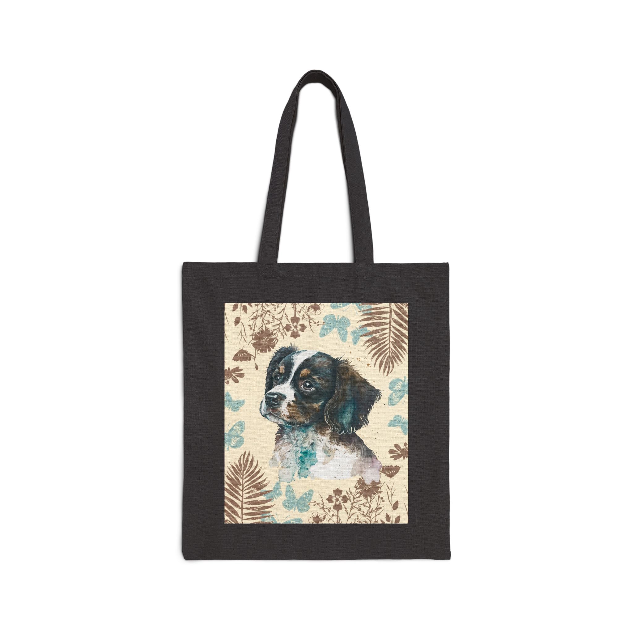 Tote Bag — "Unconditional Love Has Four Paws" Dog Portrait Canvas Tote