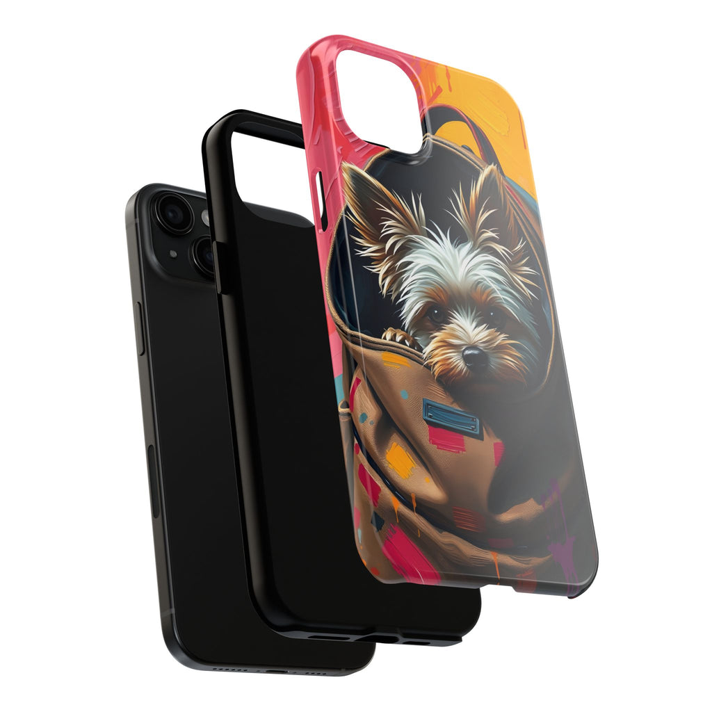 Yorkie Pocket Phone Case – Colorful Cute Yorkshire Terrier Protective Cover