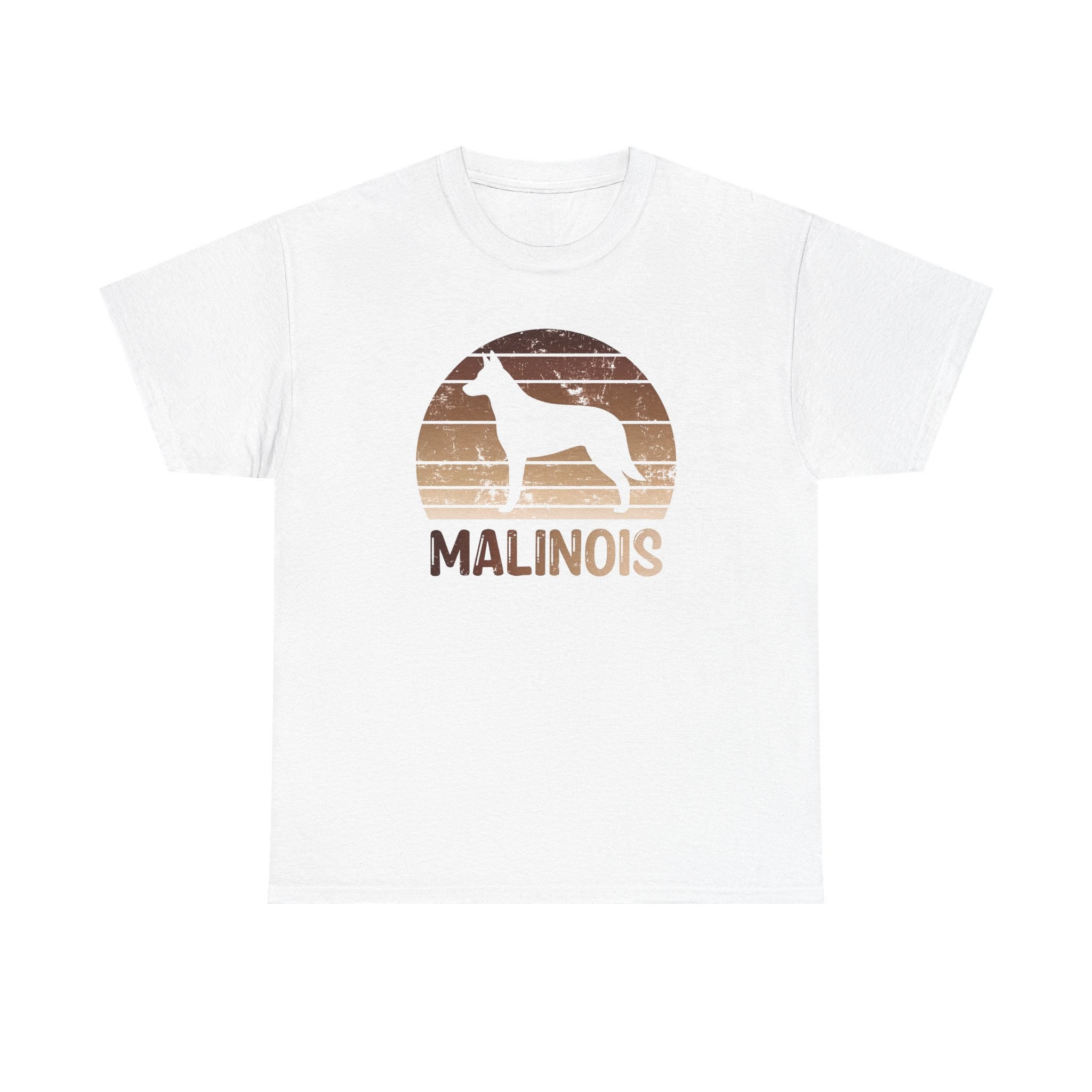 Belgian Malinois Retro Sunset T-Shirt – Unisex Dog Lover Graphic Tee