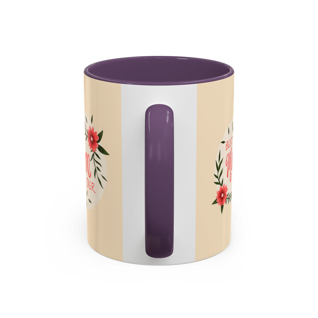 Best Mom Ever Coffee Mug — Cute Dachshund with Tulips
