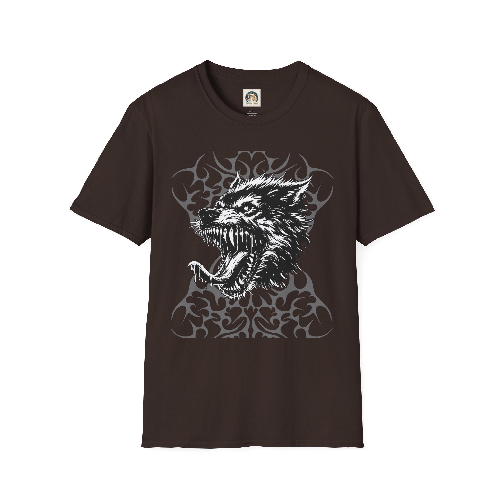Angry Wolf Graphic T-Shirt — "This Is My Friendly Side"
