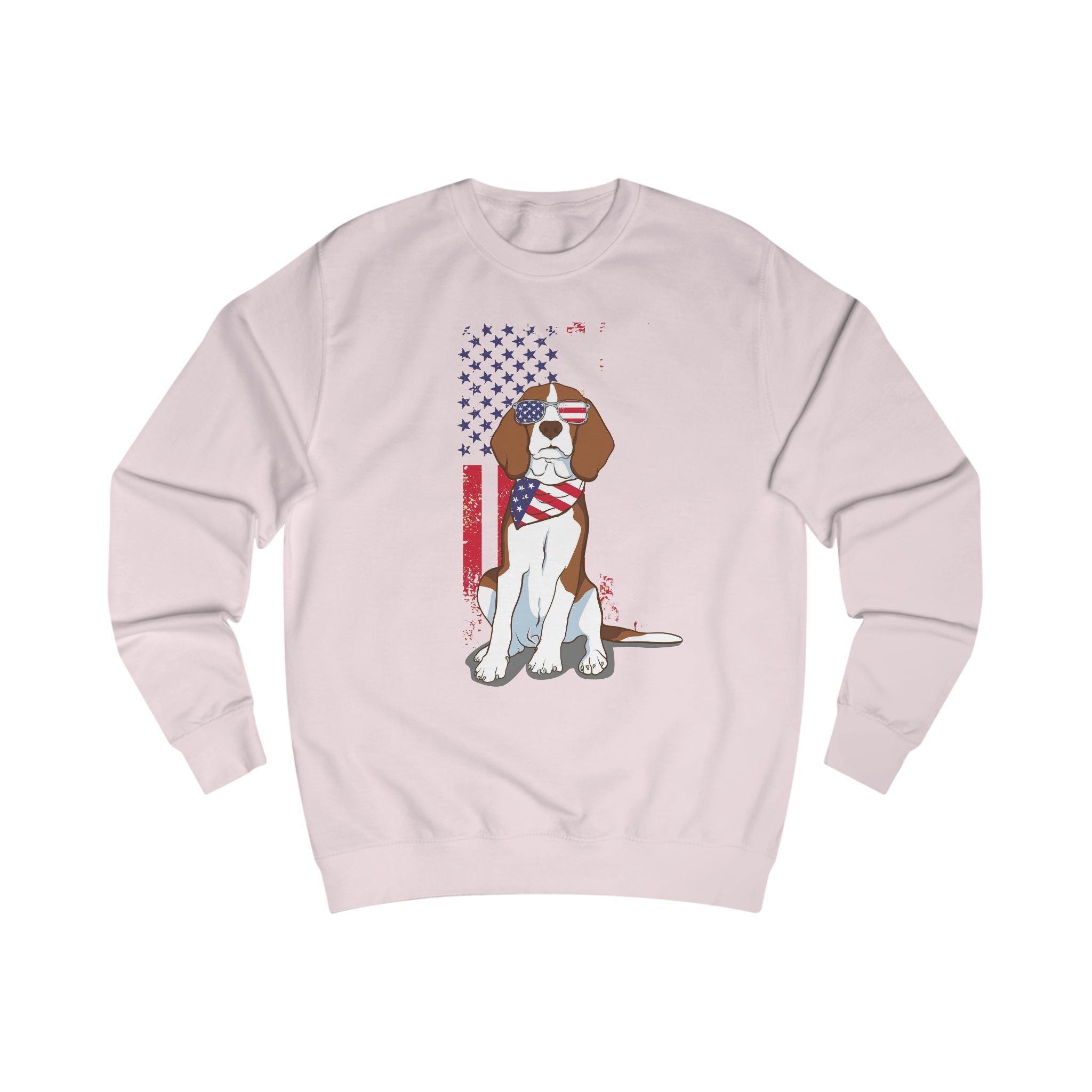 Patriotic Beagle Sweatshirt – "I Love My America" USA Flag Pullover