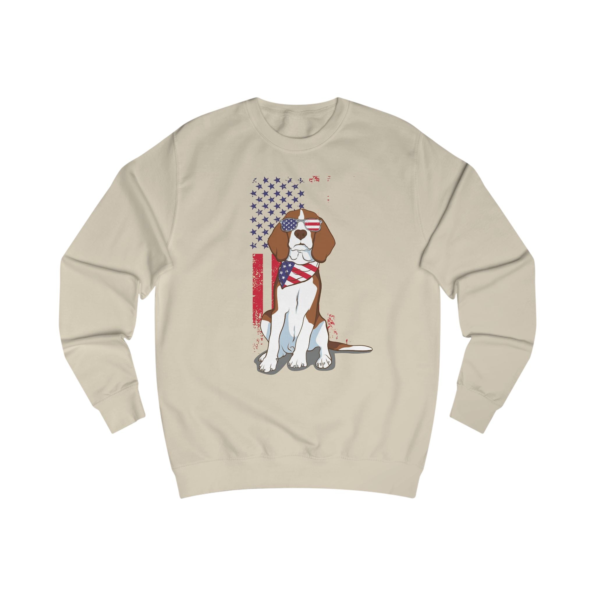 Patriotic Beagle Sweatshirt – "I Love My America" USA Flag Pullover