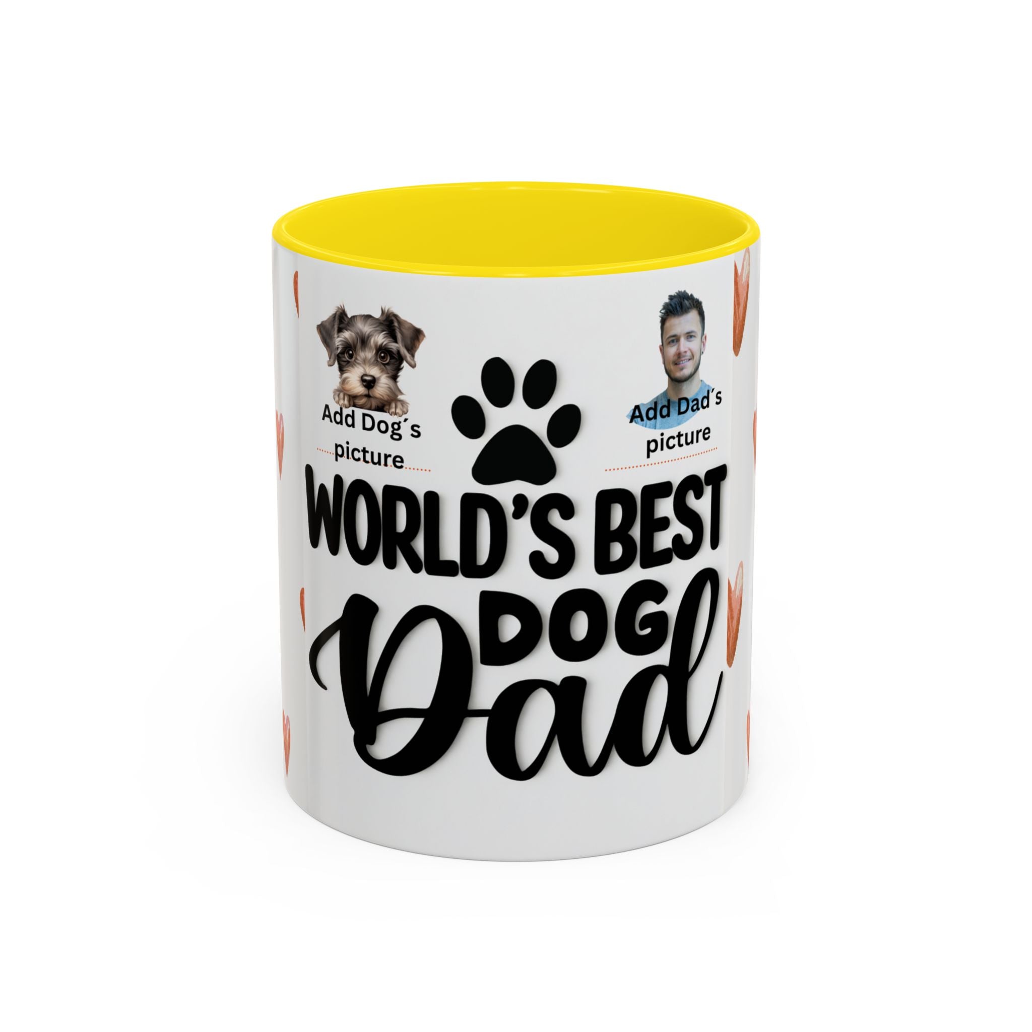 Personalised "World's Best Dog Dad" Coffee Mug — Custom Pet & Owner Photo