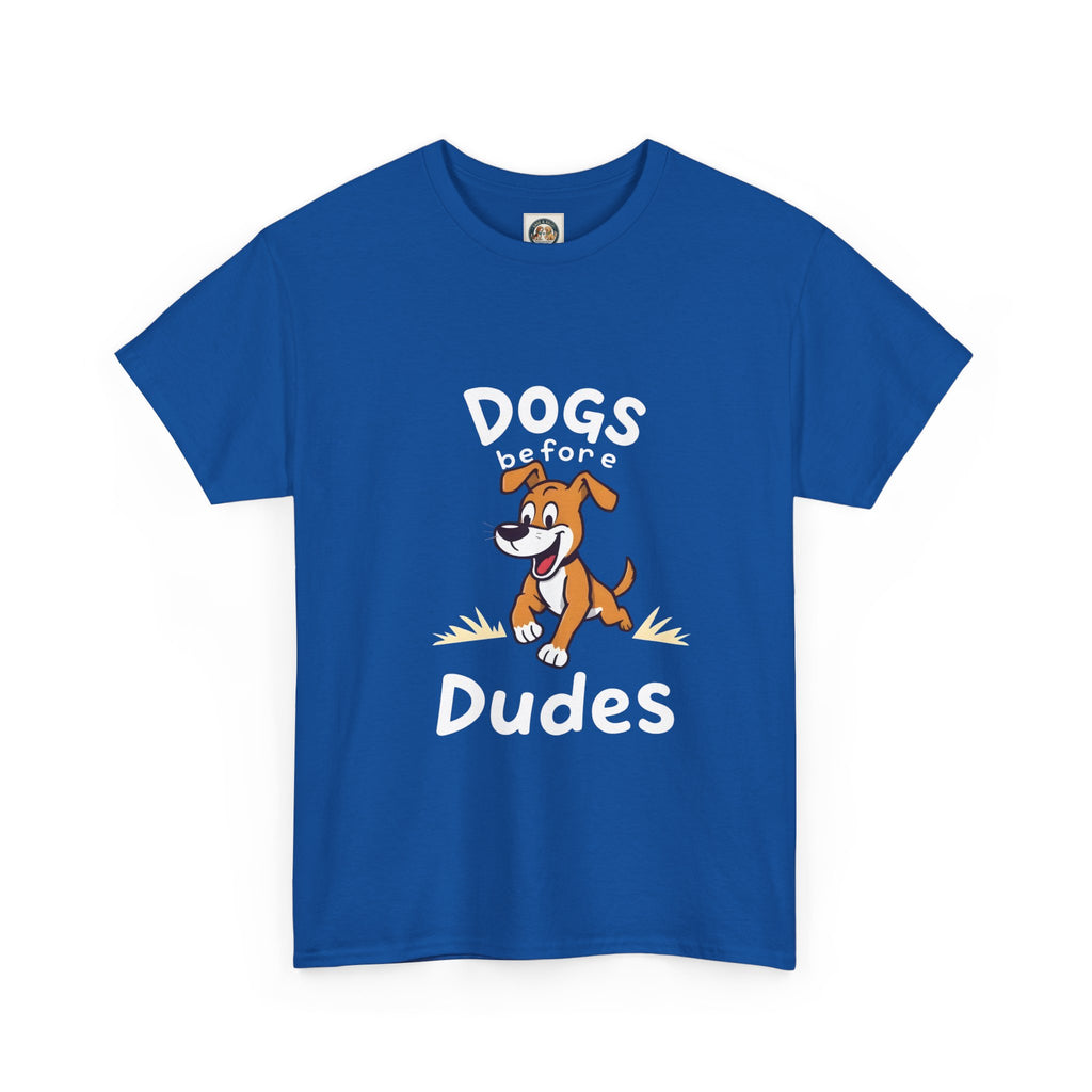 Dogs Before Dudes T-Shirt — Cute Puppy Graphic Tee (Dog Lover Gift)