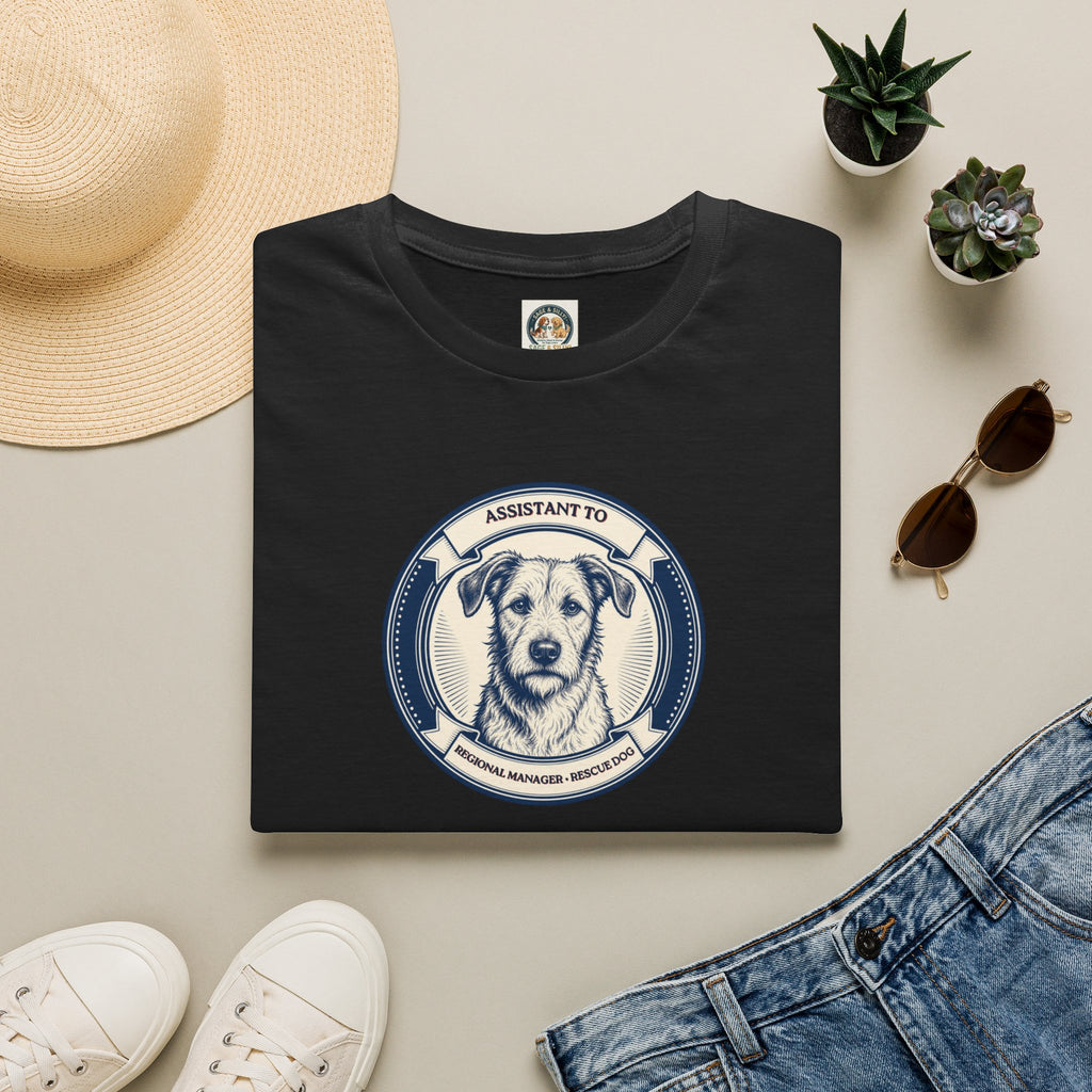 Rescue Dog T-Shirt — "Assistant to the Regional Manager" Funny Adopted Dog Tee