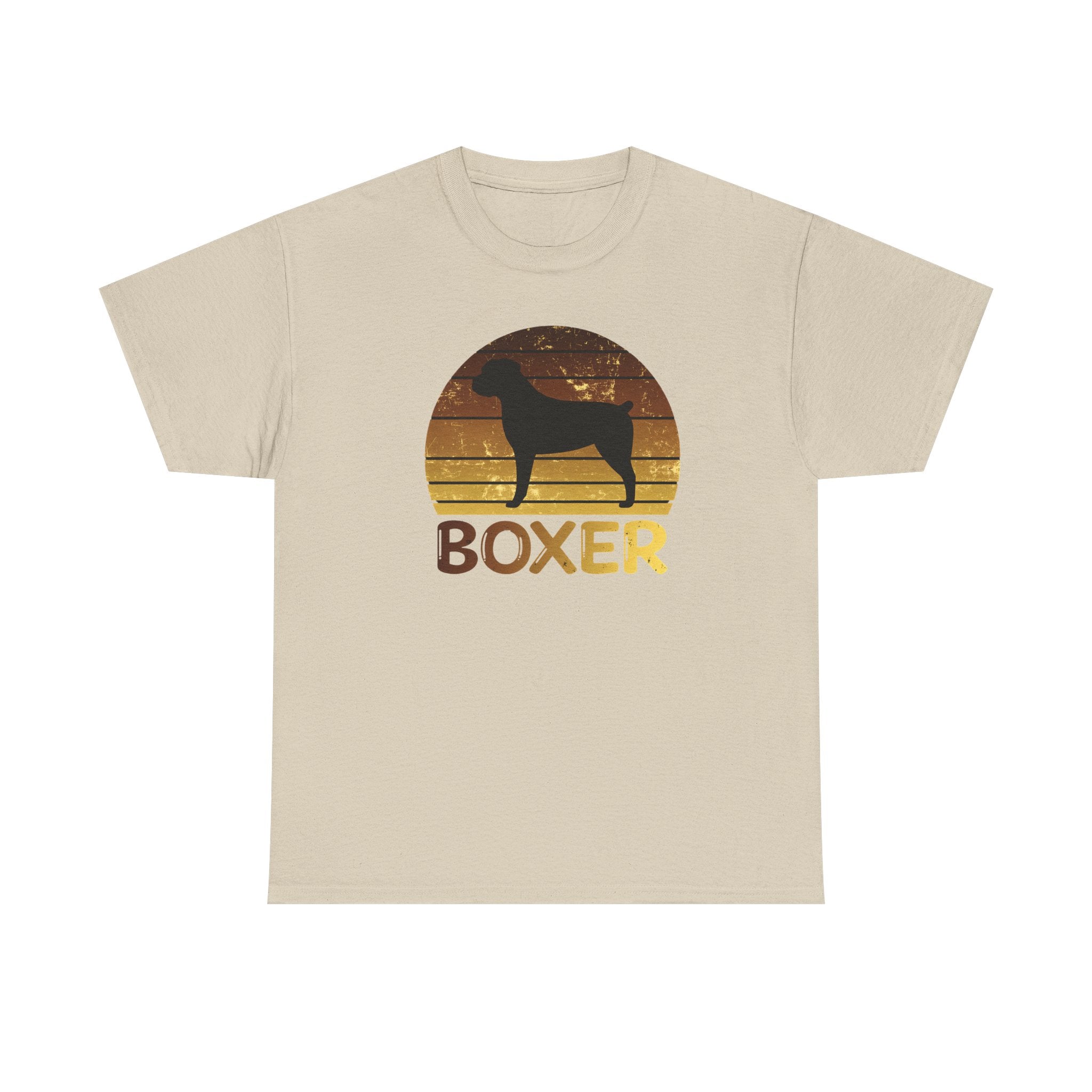Boxer Dog Retro Sunset T-Shirt – Unisex Dog Lover Graphic Tee