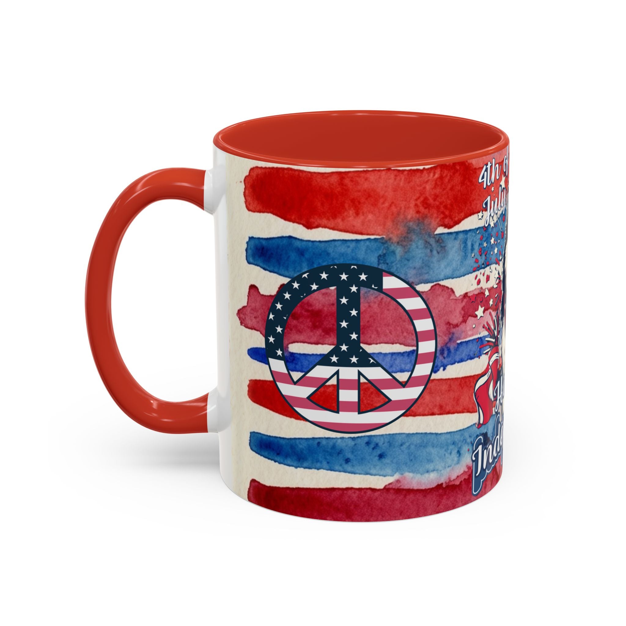 Independence Day Husky Coffee Mug — Happy 4th of July Patriotic Accent Mug (11/15oz)