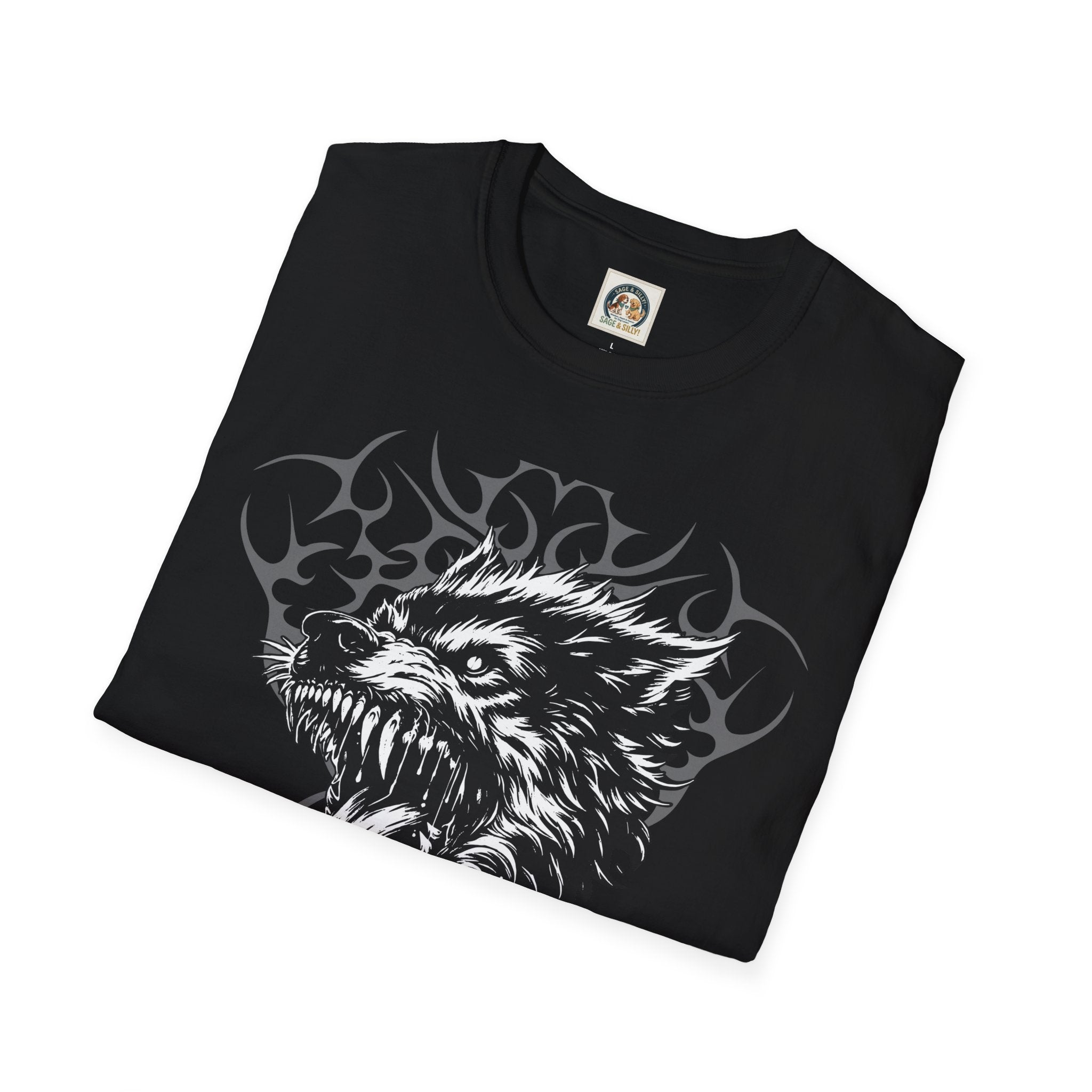Angry Wolf Graphic T-Shirt — "This Is My Friendly Side"