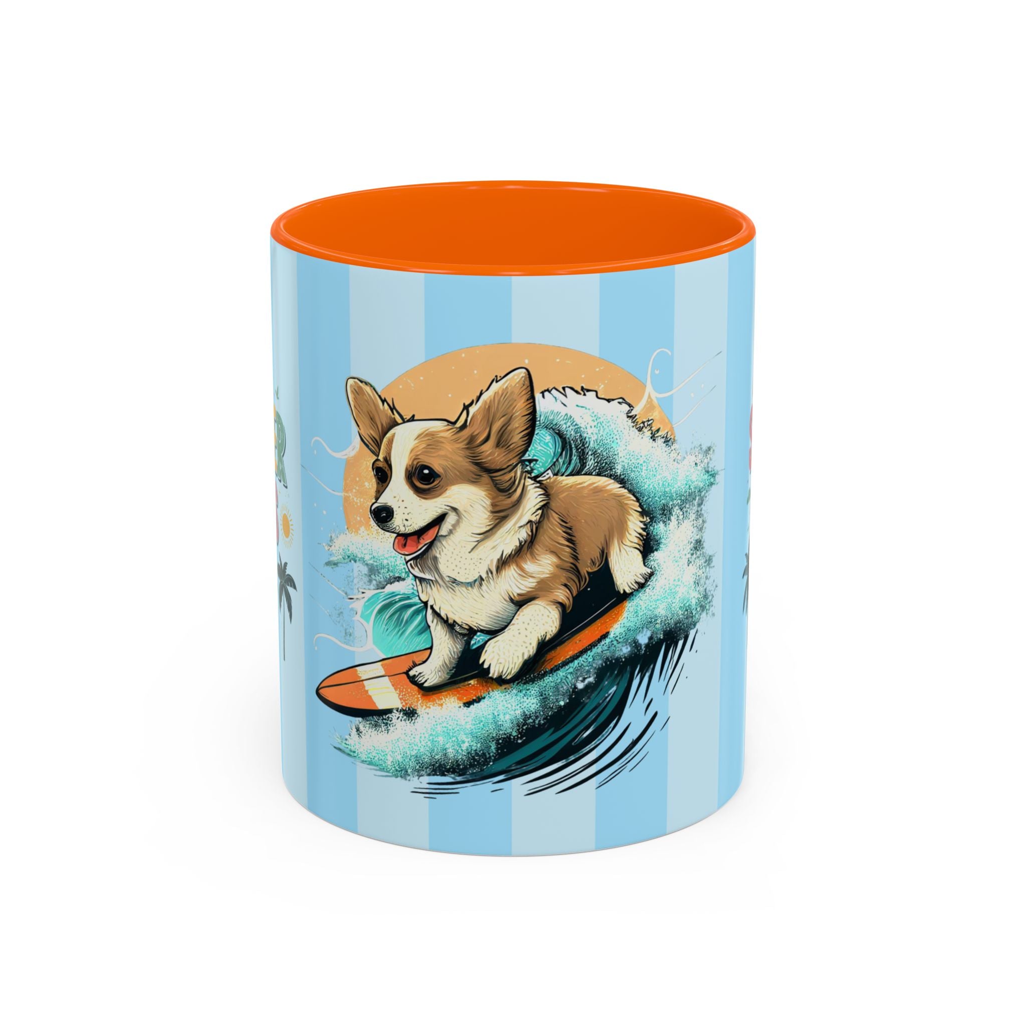 Summer Vibes Corgi Surf Coffee Mug — Cute Dog Lover Gift (11/15 oz)