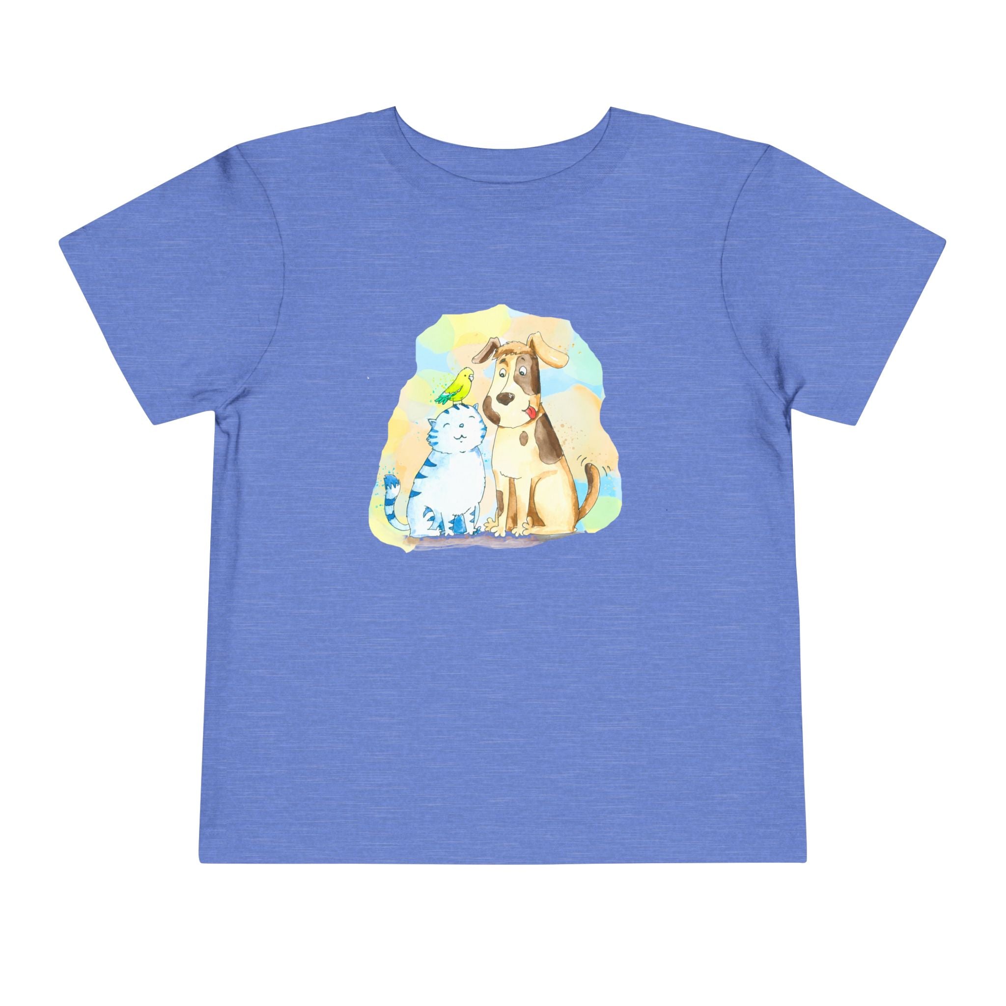 Toddler Tee — Cute Puppy & Kitten Watercolor Kids Shirt
