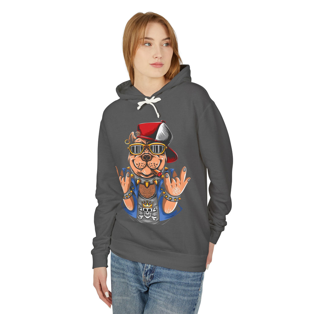 Gangster Bulldog Hoodie — Retro Cool Dog Graphic Sweatshirt