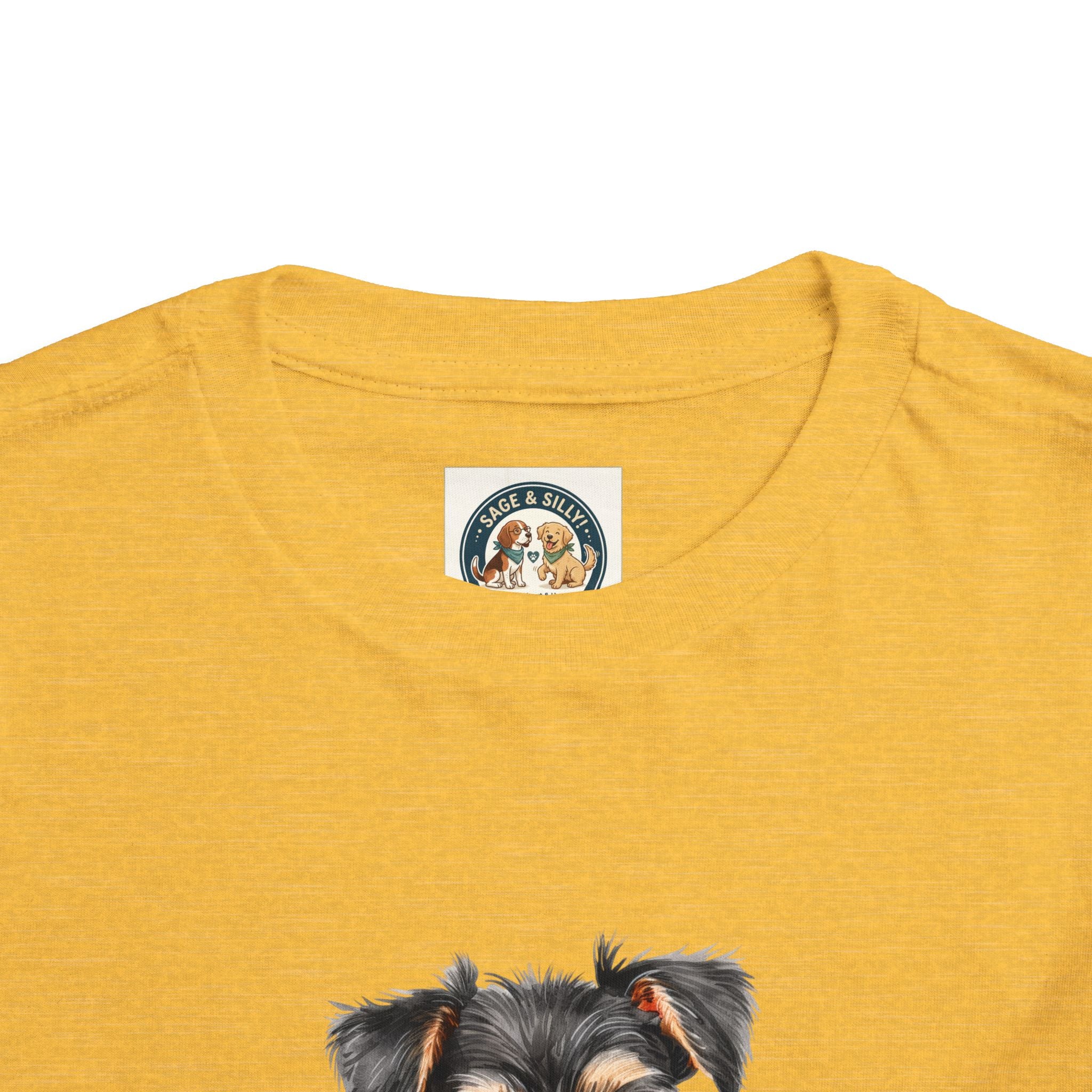 Toddler Tee — Cute Yorkie Puppy Peeking Graphic