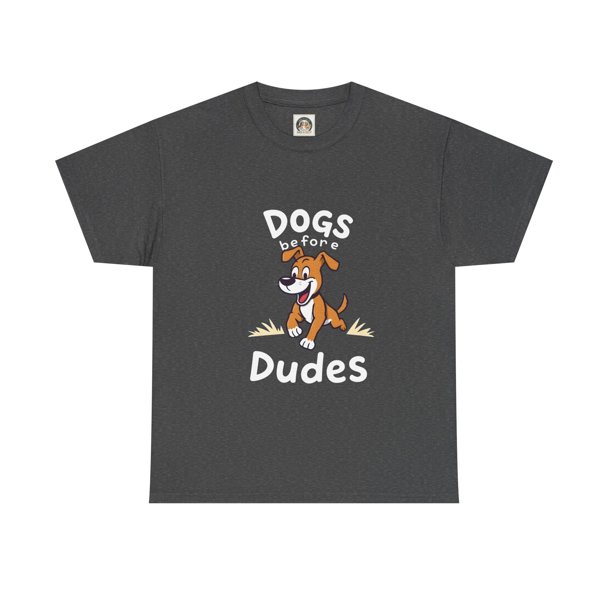 Dogs Before Dudes T-Shirt — Cute Puppy Graphic Tee (Dog Lover Gift)