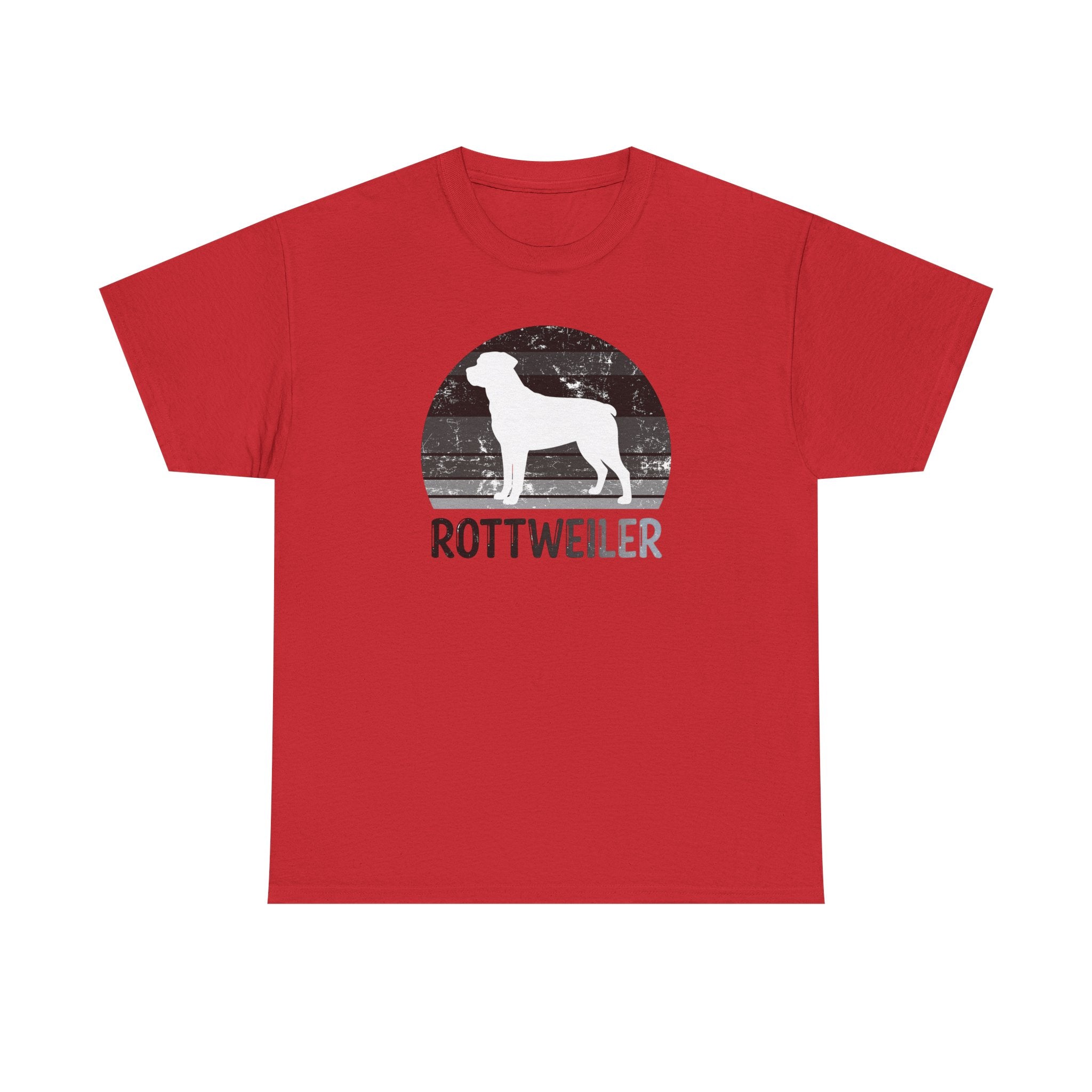Rottweiler Retro Sunset T-Shirt – Unisex Dog Lover Graphic Tee