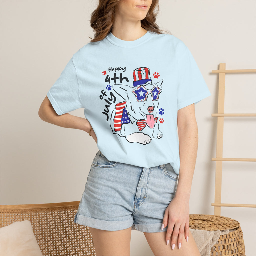 4th of July Dog T-Shirt — Patriotic Pup Graphic Tee