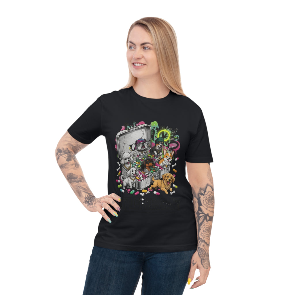 Antidepressant Pets T-Shirt — Emotional Support Pet & Pill Box Graphic Tee