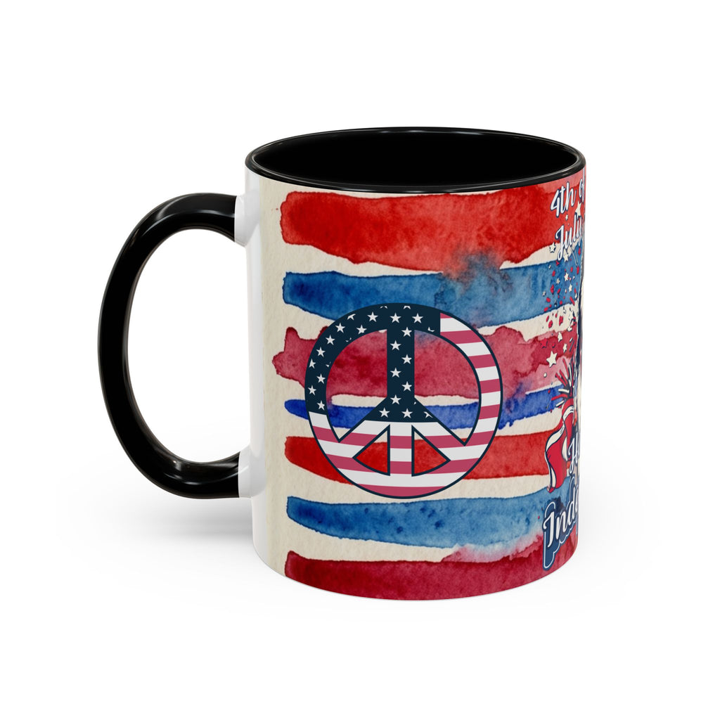 Independence Day Husky Coffee Mug — Happy 4th of July Patriotic Accent Mug (11/15oz)