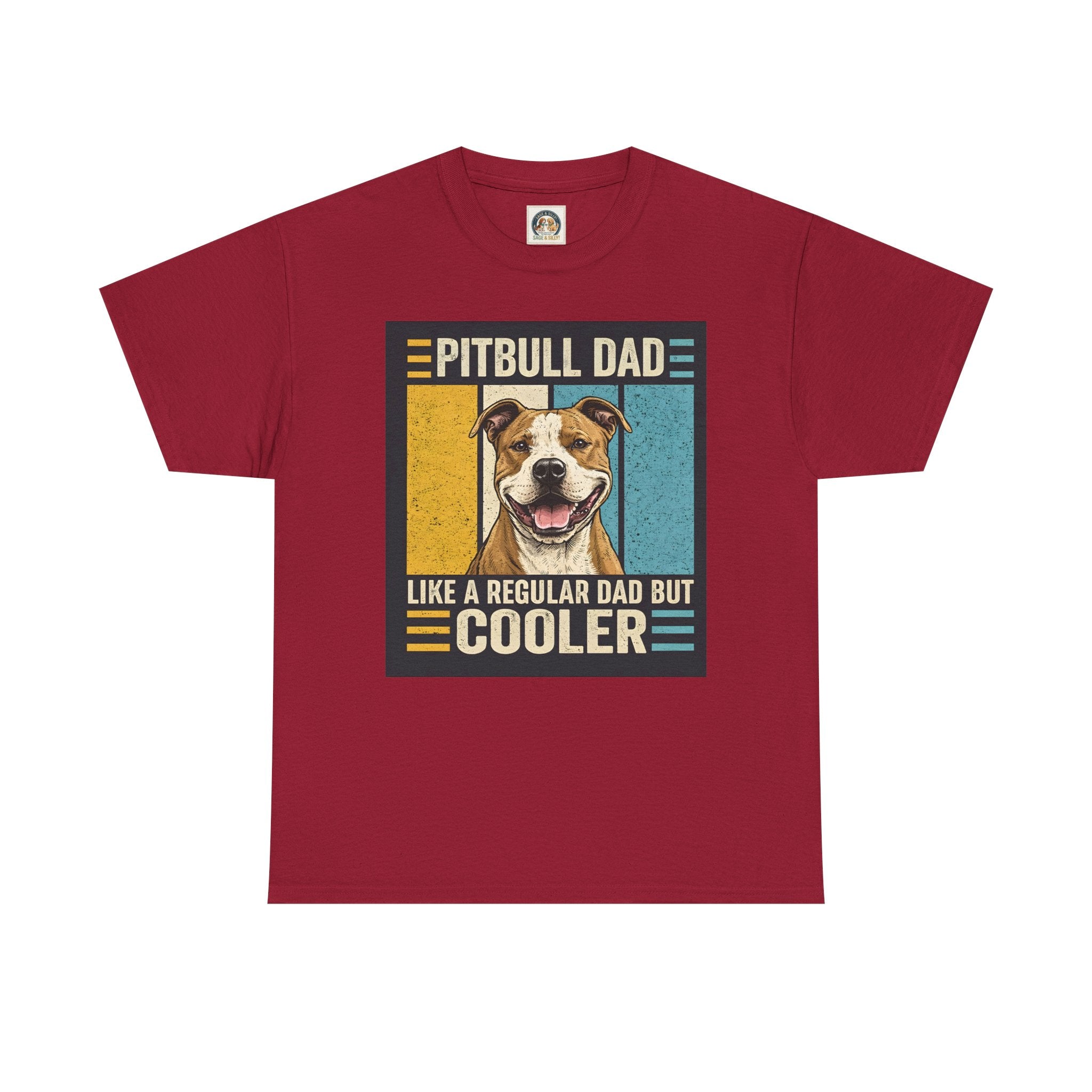 Pitbull Dad T-Shirt — "Like a Regular Dad but Cooler" Retro Dog Dad Tee