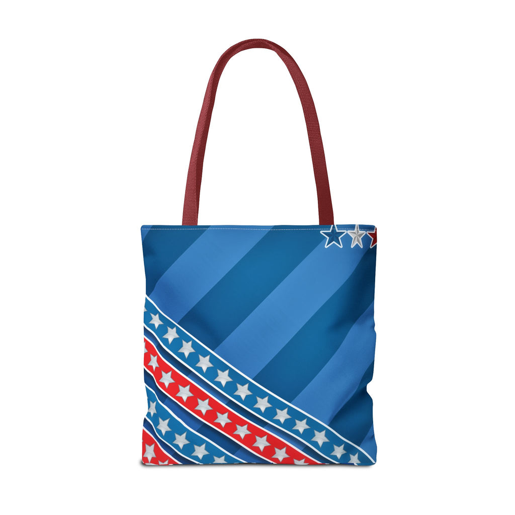 Patriotic Dog Tote Bag — "We Love Our Dog and the USA" AOP Tote